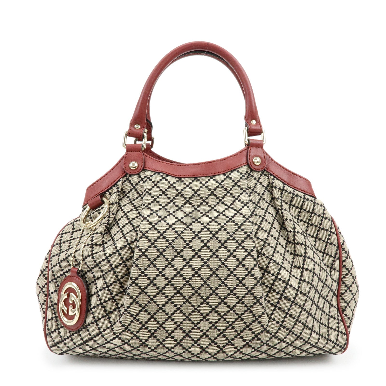 GUCCI Diamante Sukey Interlocking G Tote Bag Hand Bag 211944