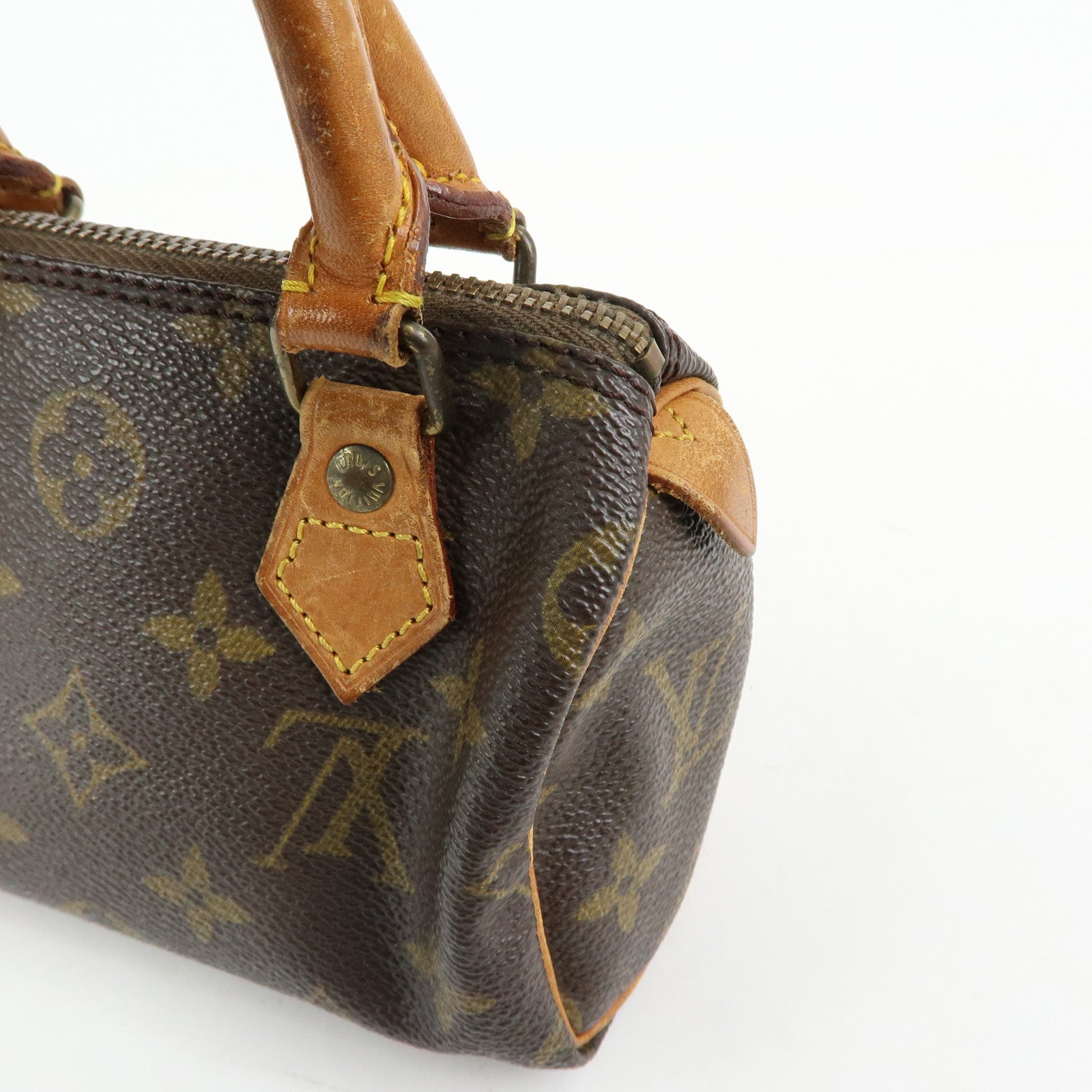 Louis Vuitton Monogram Mini Speedy Hand Bag Brown M41534