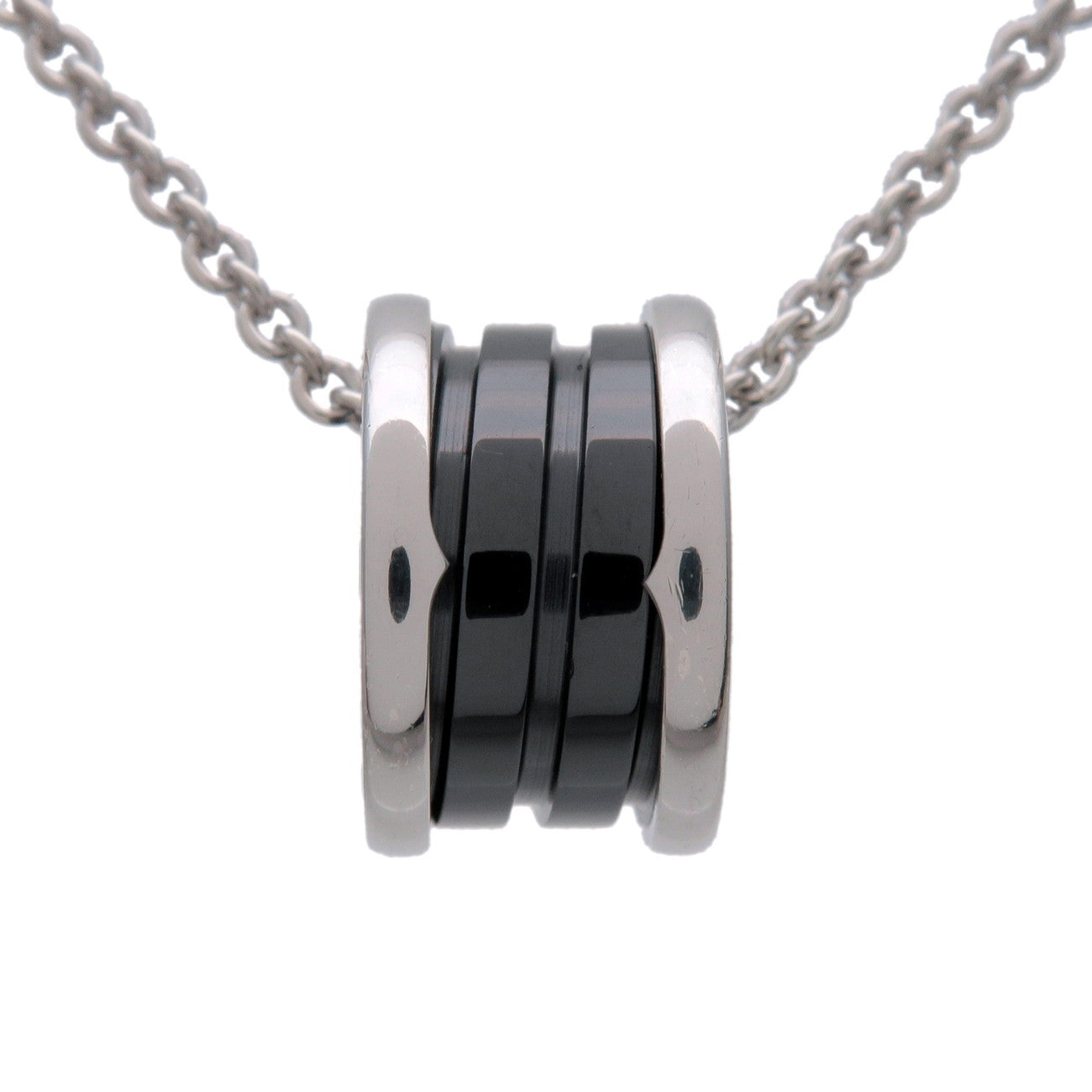 BVLGARI B-Zero1 Save the Children Necklace SV925 Black Ceramic