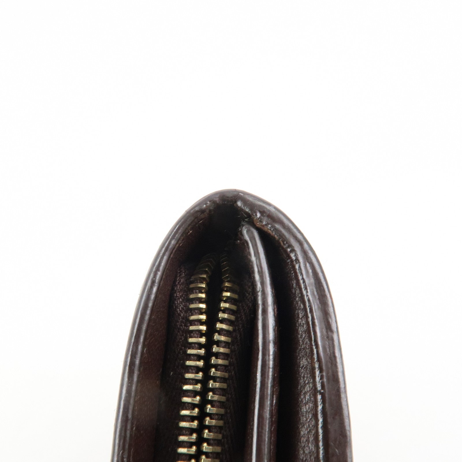 BOTTEGA VENETA Intrecciato Leather Long Wallet Brown Used