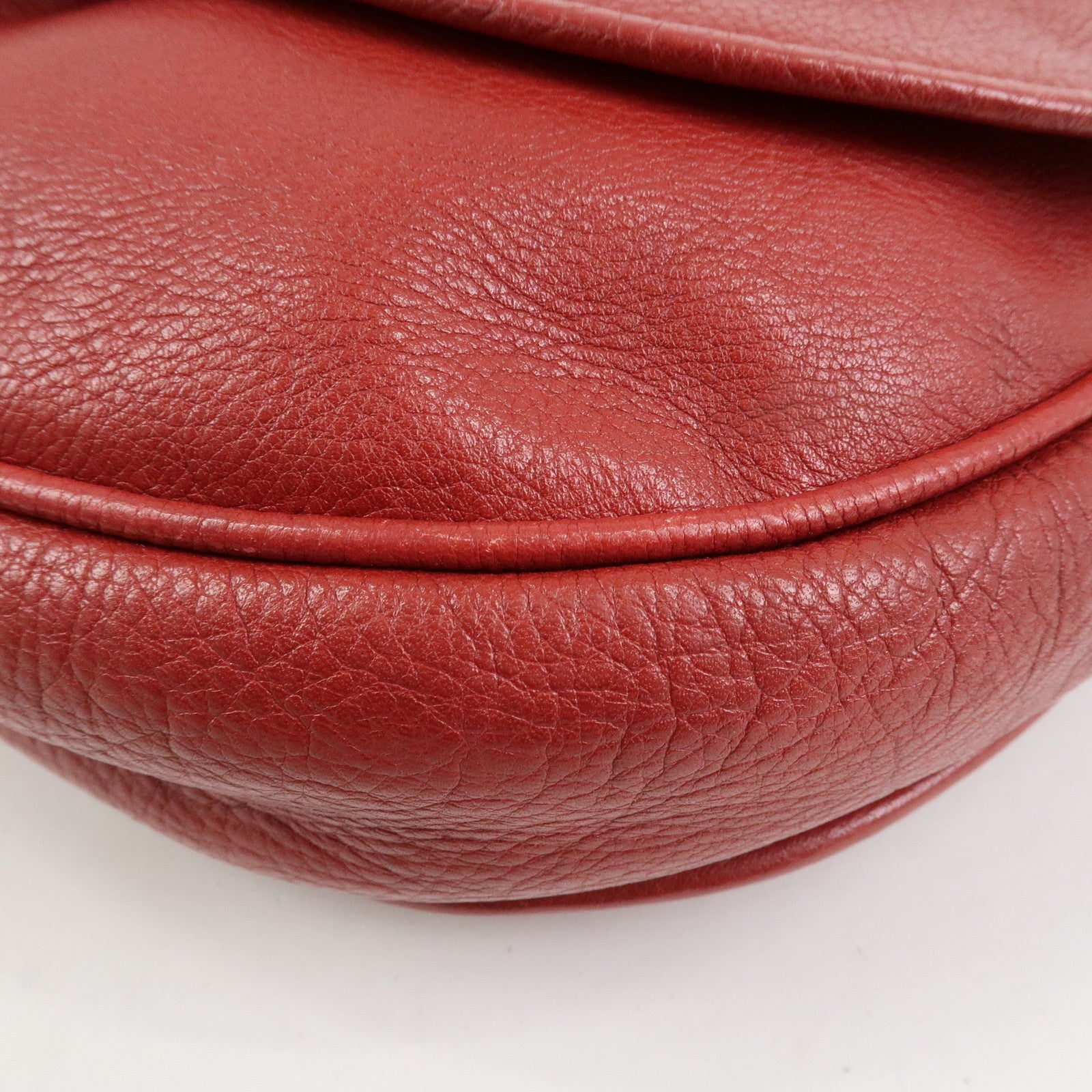 LOEWE Heritage Leather Shoulder Bag Crossbody Bag Red