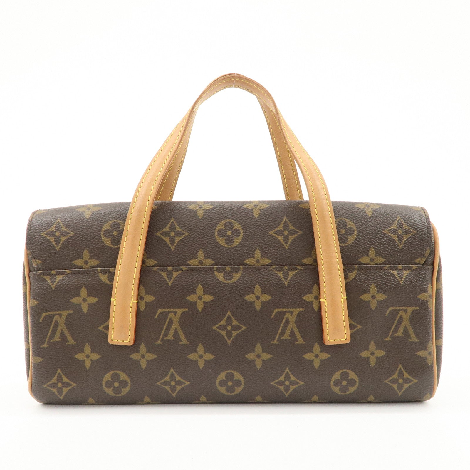 Louis Vuitton Monogram Sonatine Hand Bag Brown M51902 Used