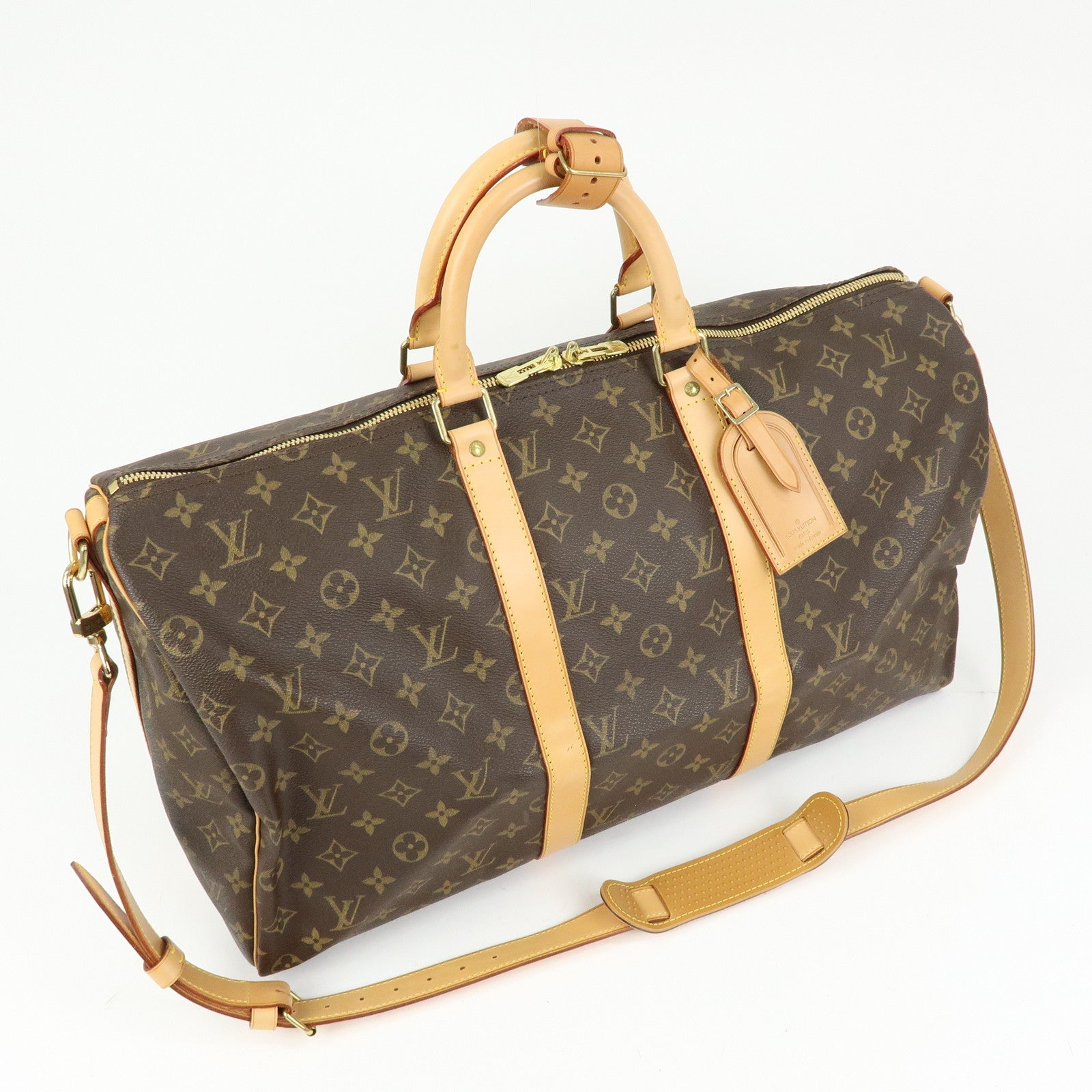 Louis Vuitton Monogram Keep All Bandouliere 50 Boston Bag M41416