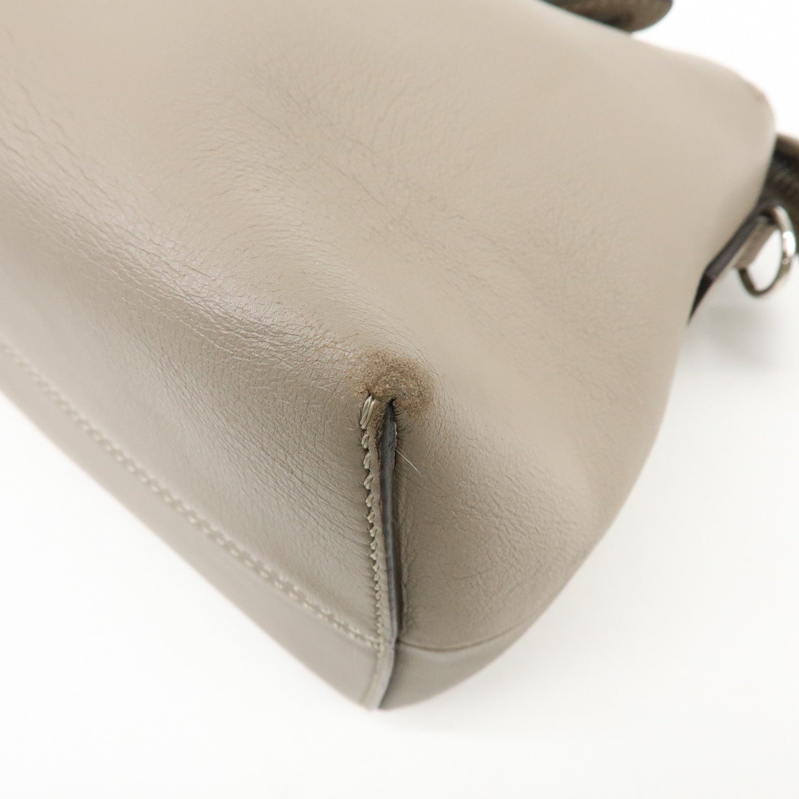 FENDI BY THE WAY Medium Leather 2Way Hand Bag Greige 8BL124