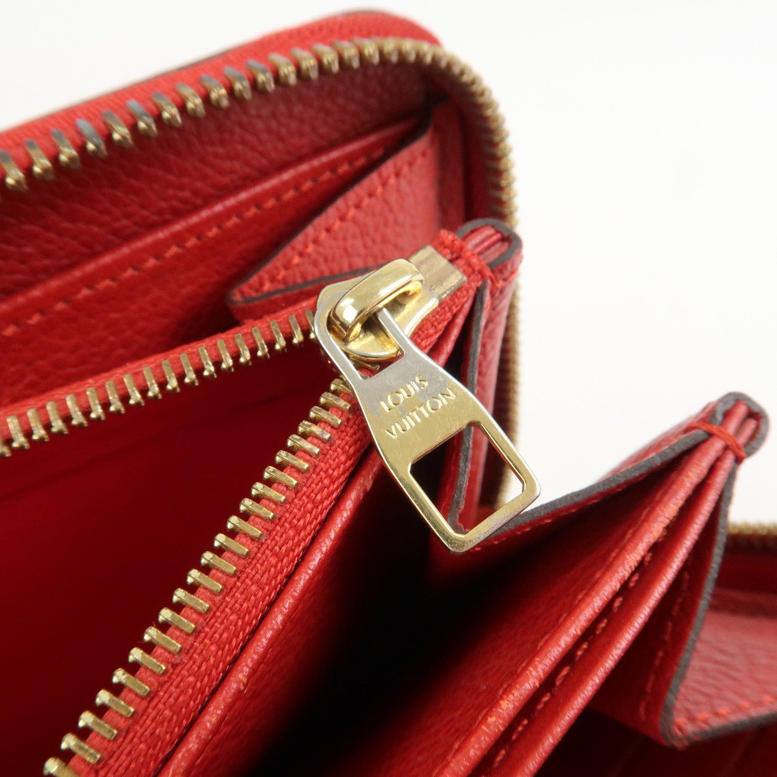 Louis Vuitton Monogram Empreinte Zippy Long Wallet Cerise M60737