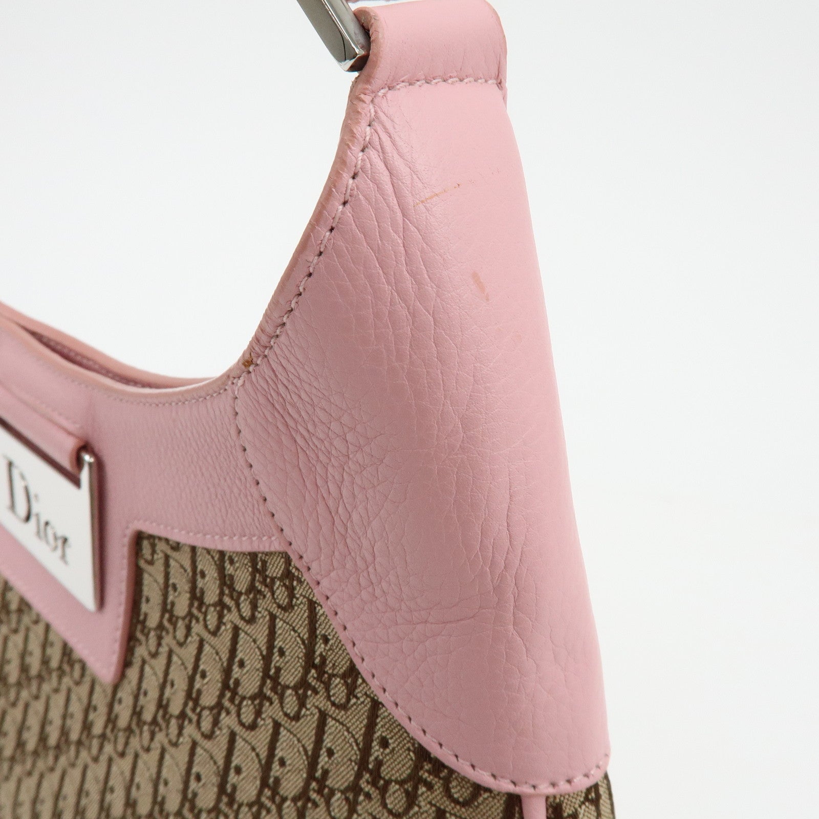 Christian Dior Street Chic Trotter Canvas Leather Shoulder Bag