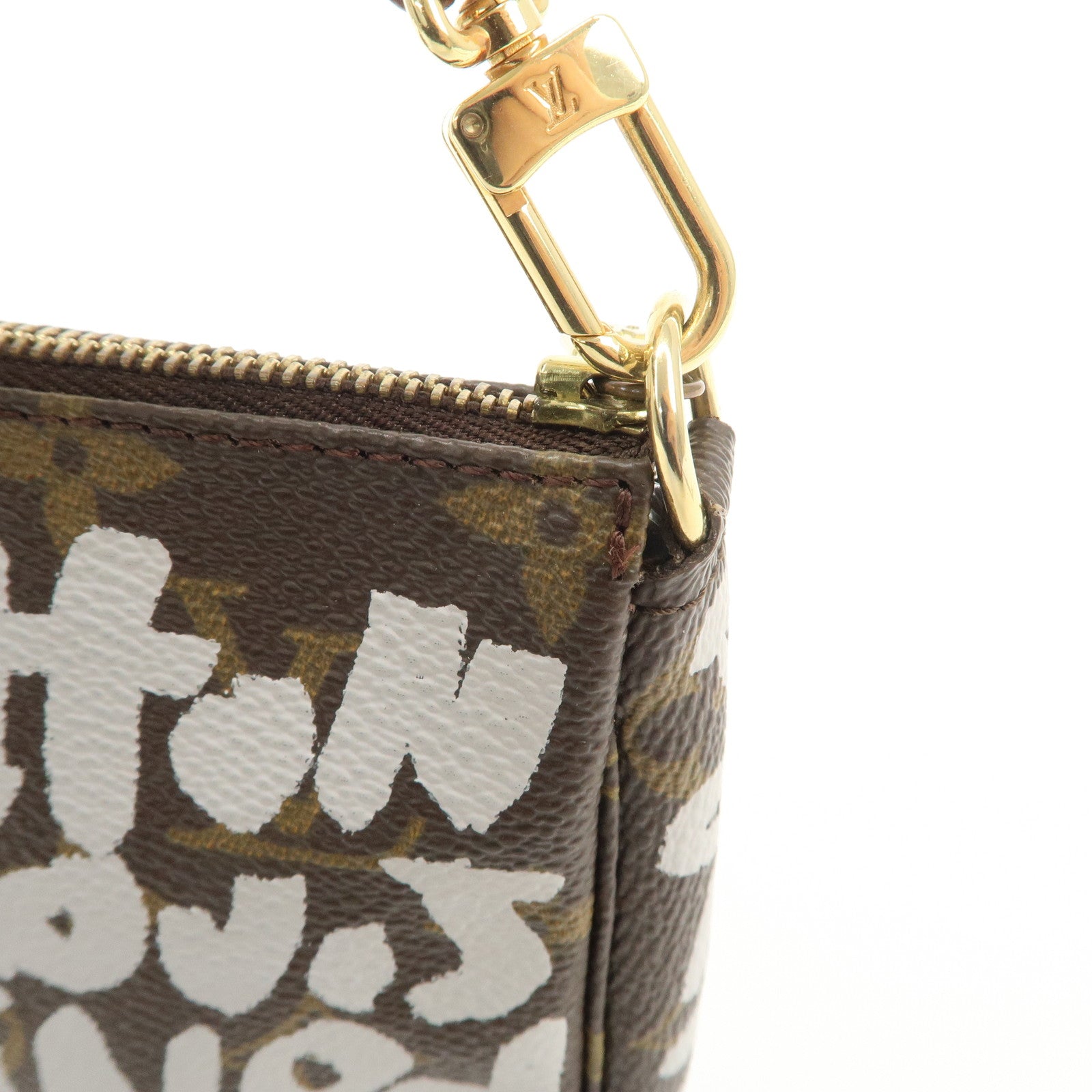 Louis Vuitton Monogram Graffiti Pochette Accessoires Hand Bag M92192 Used