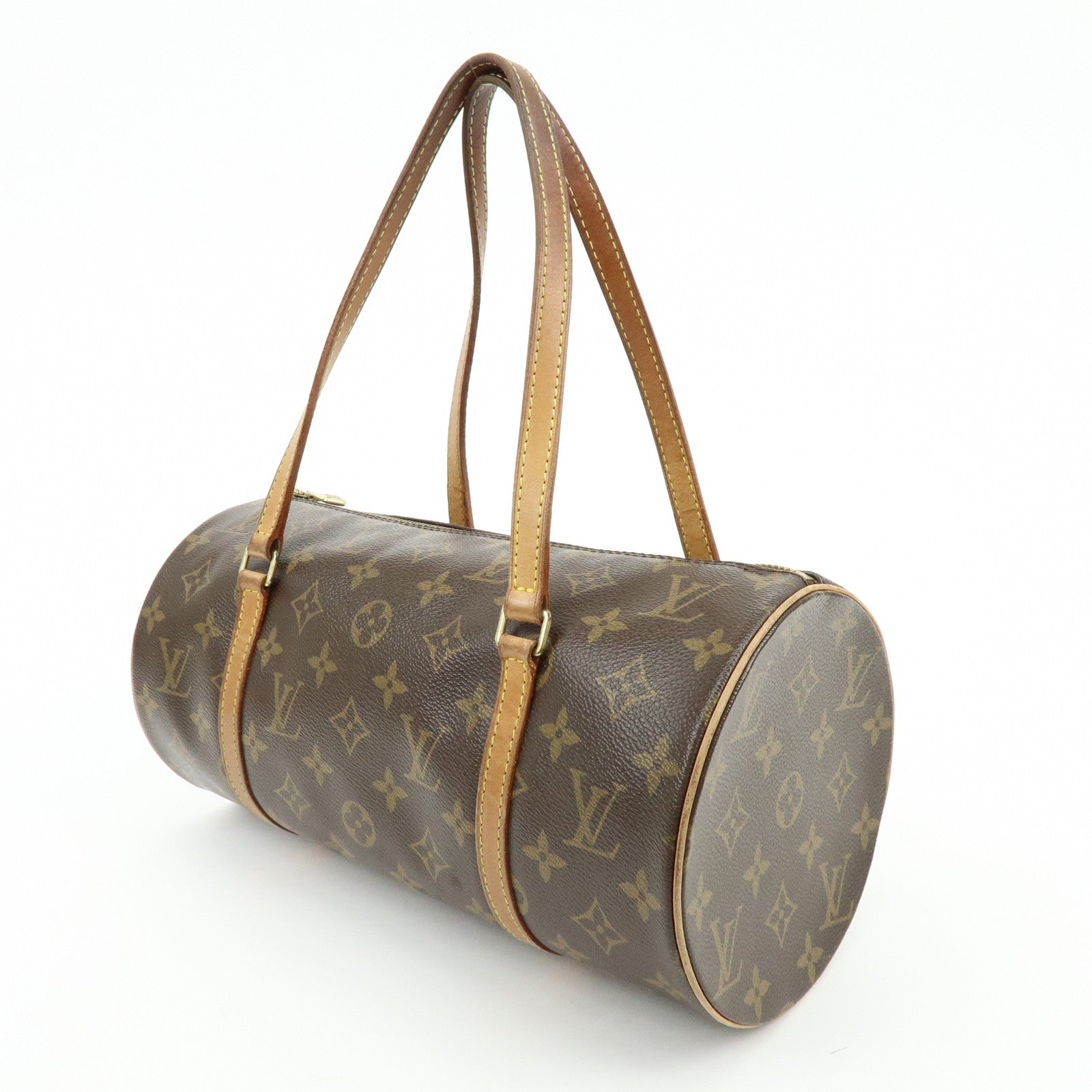 Louis Vuitton Monogram Papillon 30 Hand Bag Brown M51385