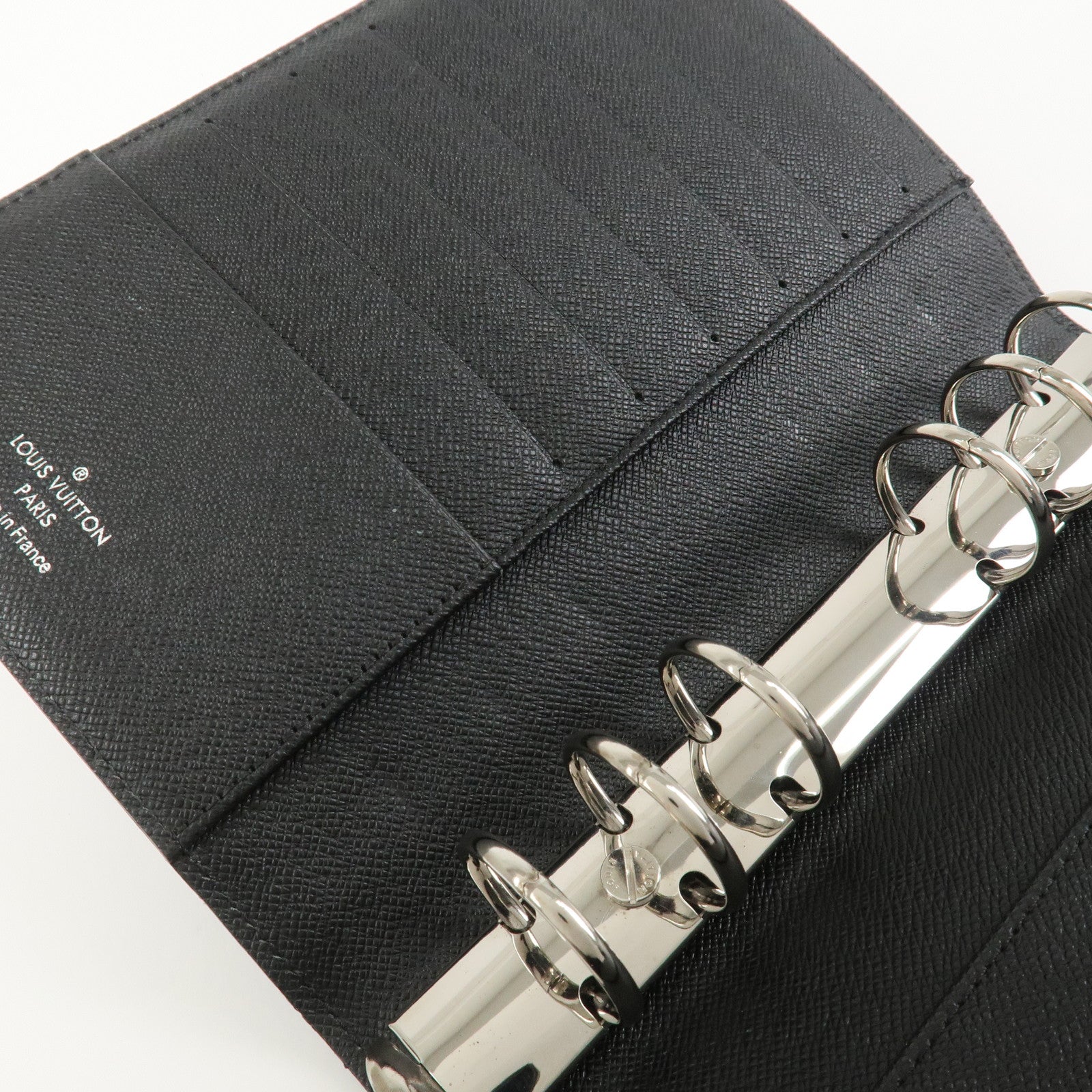 Louis Vuitton Epi Agenda MM Planner Cover Noir Black R20042