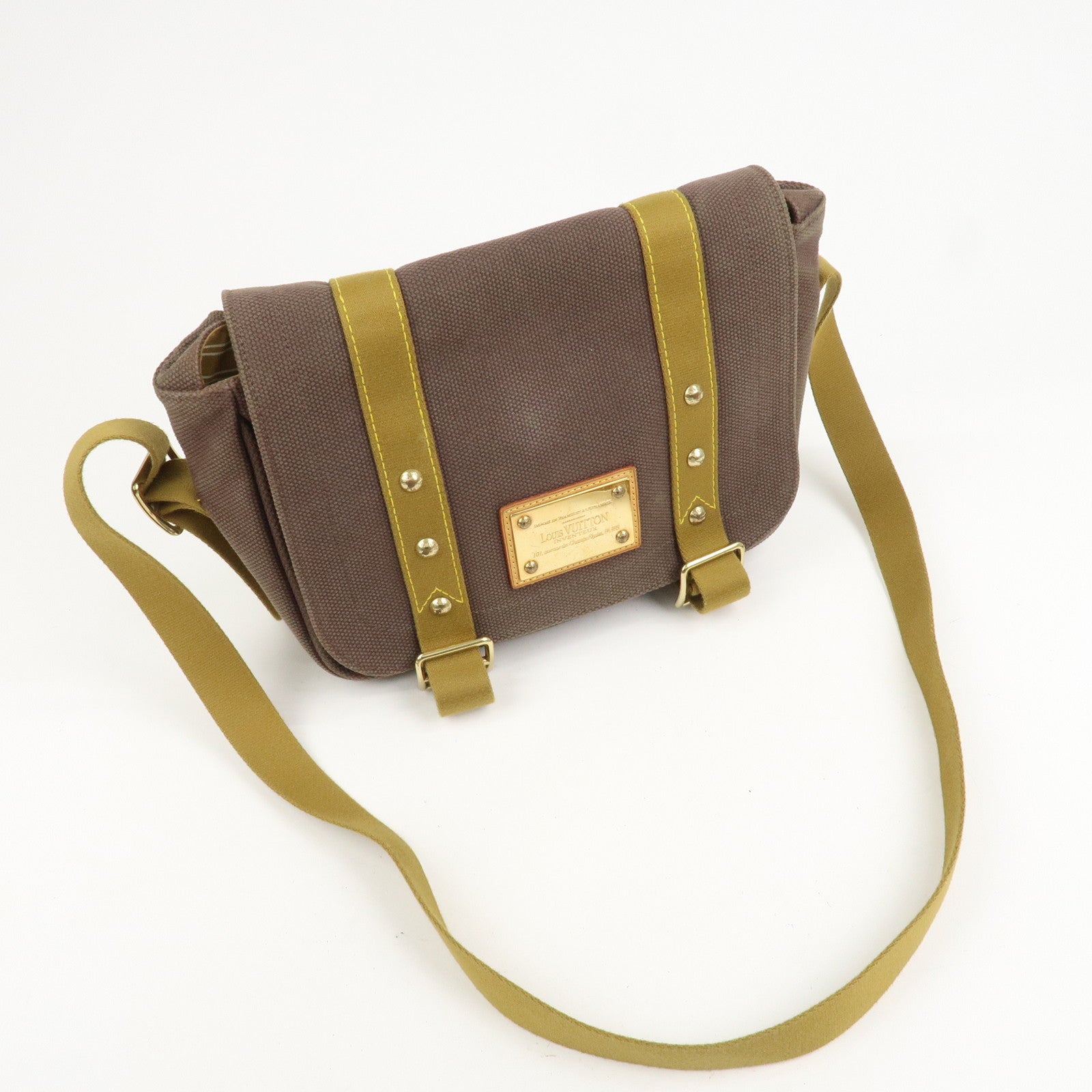 Louis Vuitton Antigua Besace PM Shoulder Bag Brown M40080