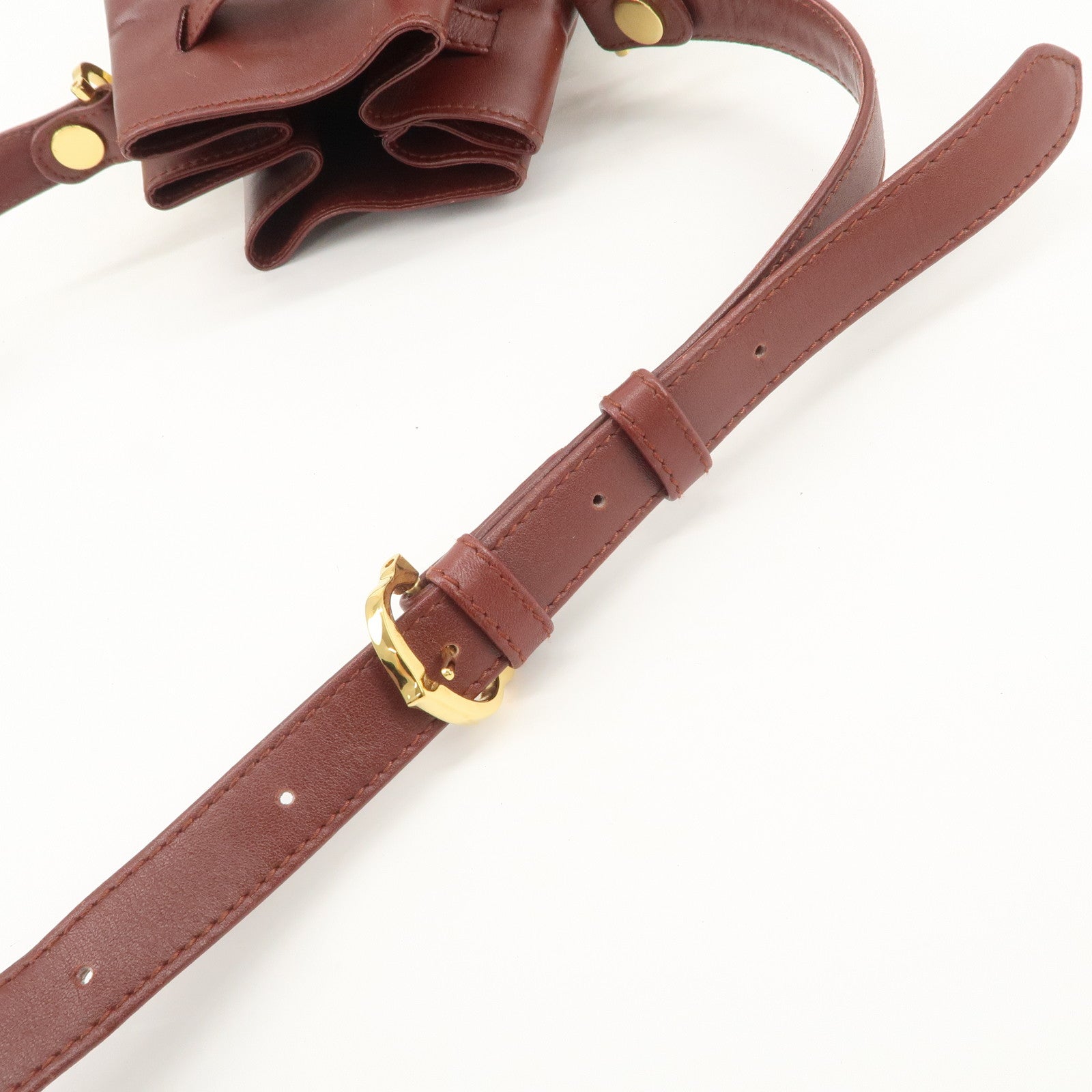 Cartier Must de Cartier Calf Leather Shoulder Bag Burgundy