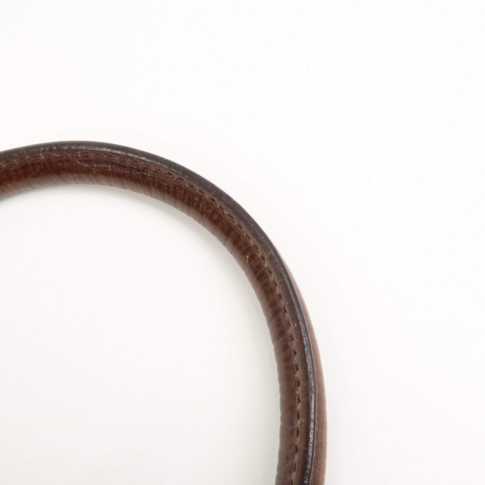 FENDI Etnico Zucca Canvas Leather Shoulder Bag Brown Black 8BN157