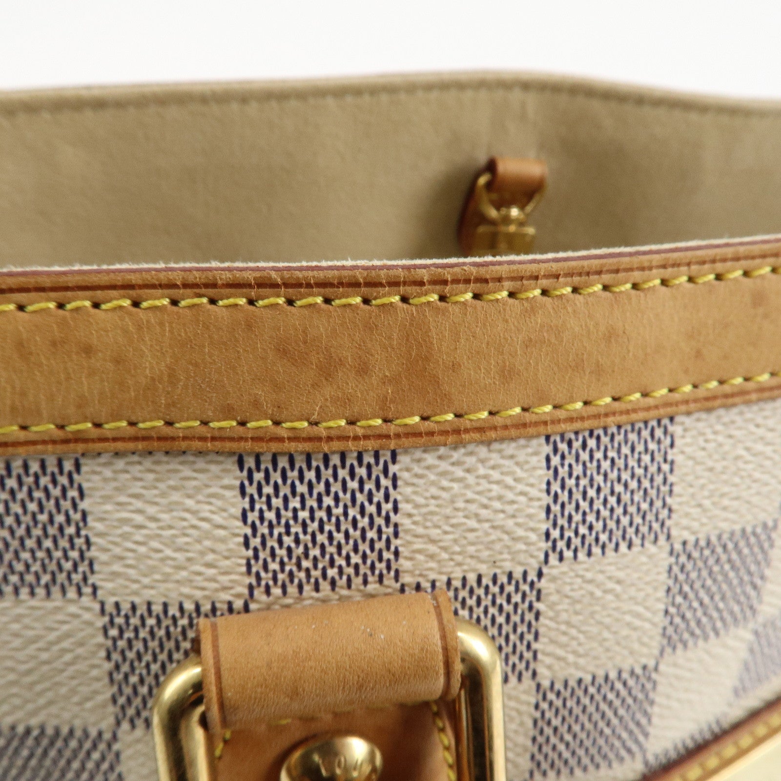 Louis Vuitton Damier Azur Hampstead PM Hand Bag Ivory N51207 Used