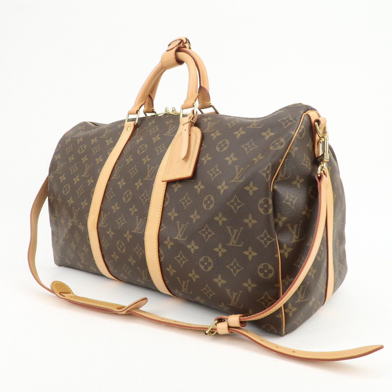 Louis Vuitton Monogram Keep All Bandouliere 50 Boston Bag M41416