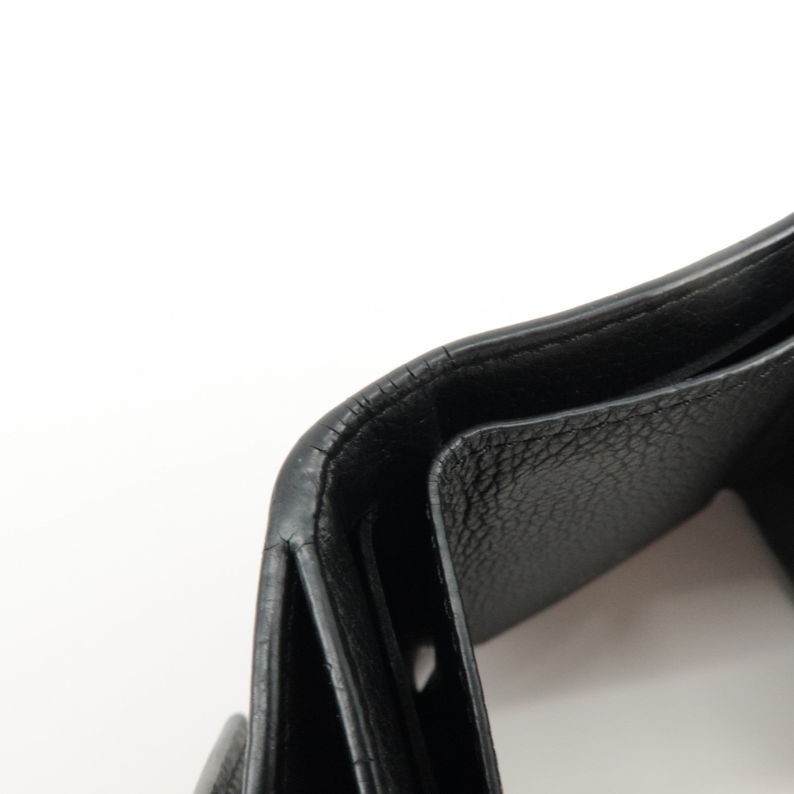 Louis Vuitton Leather Portefeuille Lock Mini Compact Wallet M63921 Used