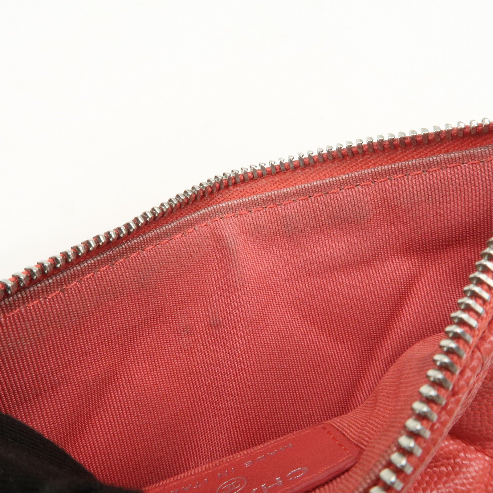 CHANEL Matelasse Caviarskin Classic Mini Pouch Pink A82365