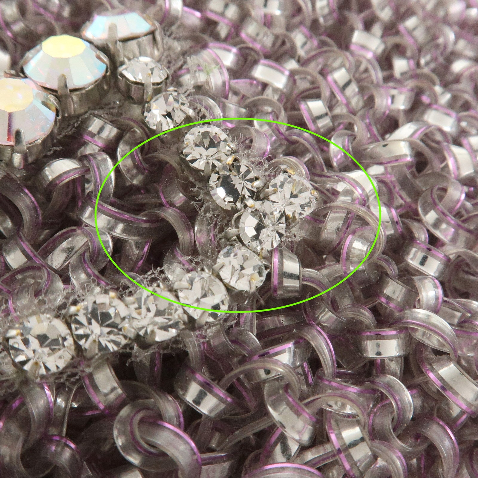 ANTEPRIMA PVC Wire Rhinestone Hand Bag Ribbon Pink