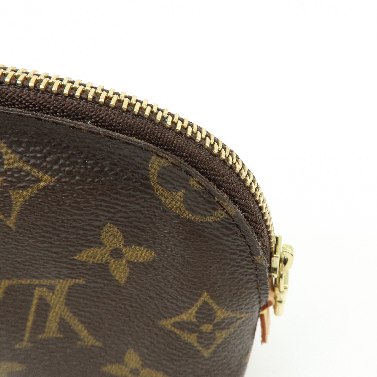 Louis Vuitton Monogram Pochette Cosmetic PM Pouch Brown M47515