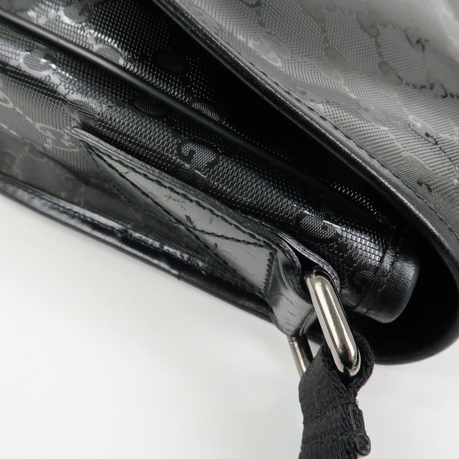 GUCCI GG Implement Canvas Shoulder Bag Crossbody Bag Black 201732