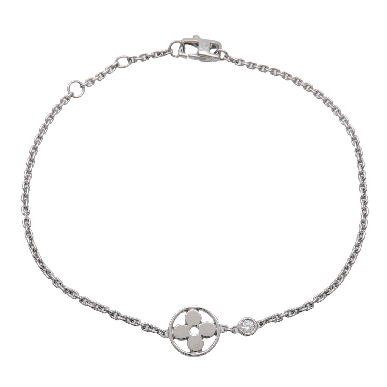 Louis Vuitton Idylle Blossom 1P Daimond Bracelet K18 WG White Gold