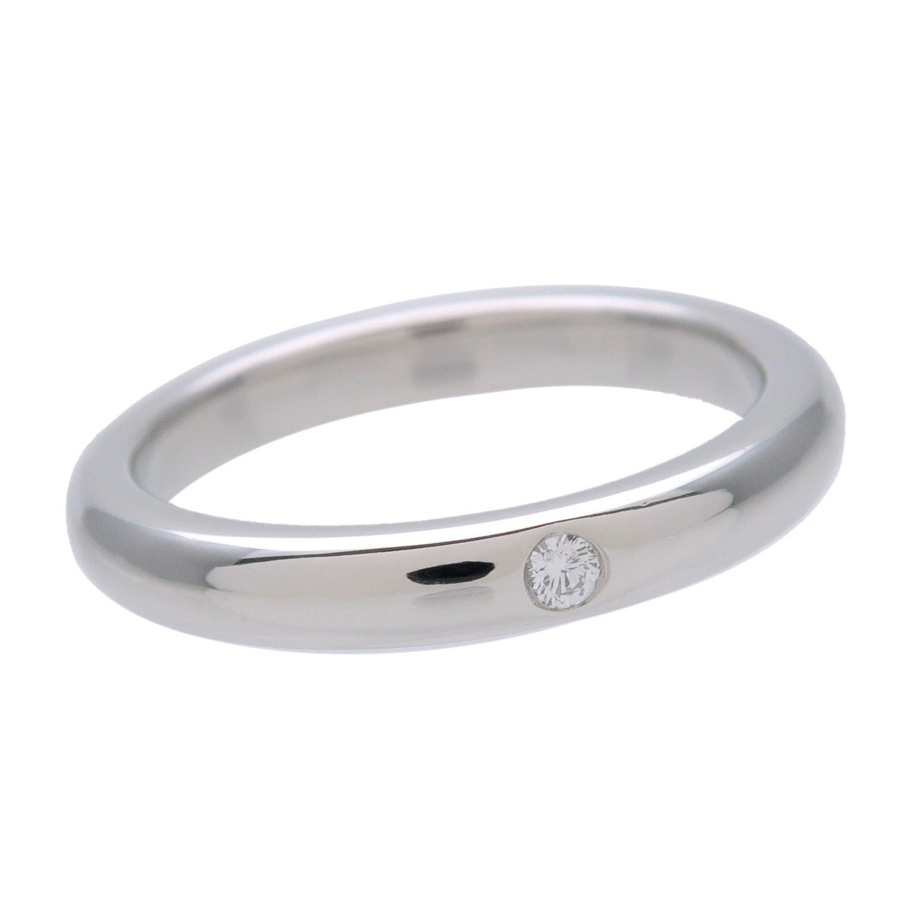 Tiffany & Co Stacking Band 1P Diamond Ring PT950 US4.5 EU48