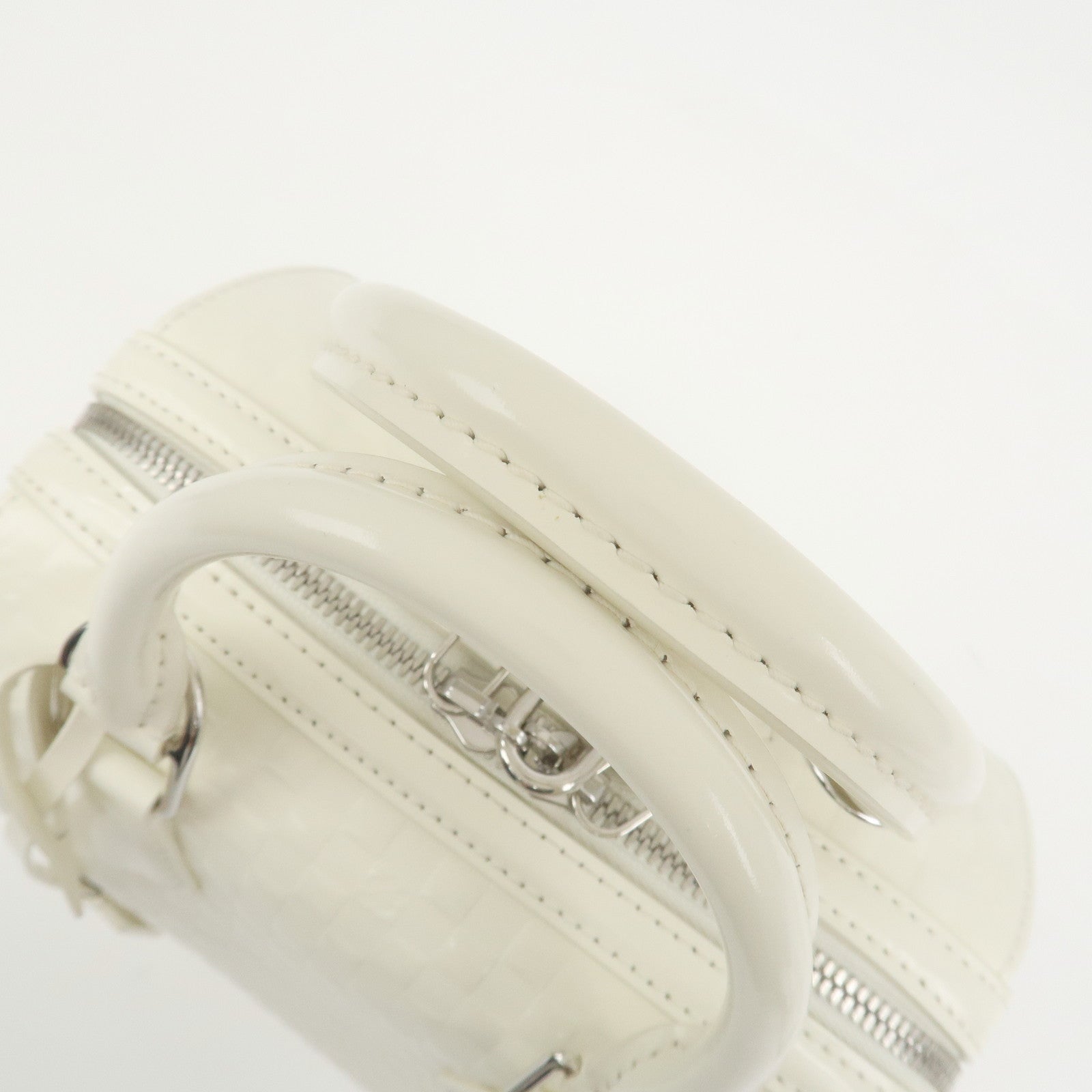 Louis Vuitton Damier Facette Speedy Cube PM Hand Bag Cream M48903