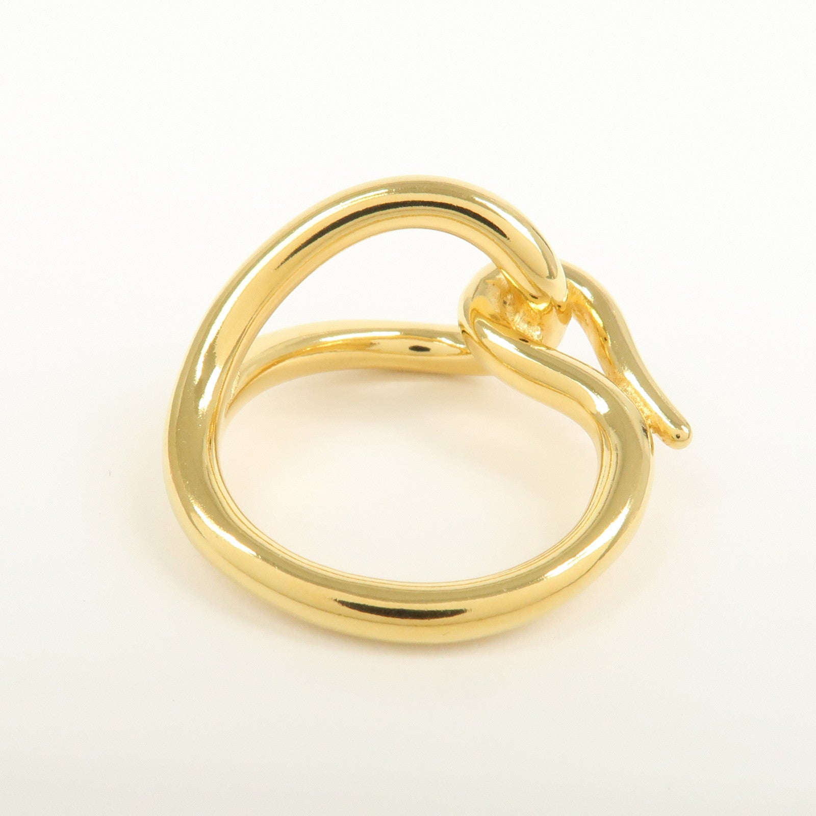 HERMES Metal Jumbo Scarf Ring Scarf Accessory Gold