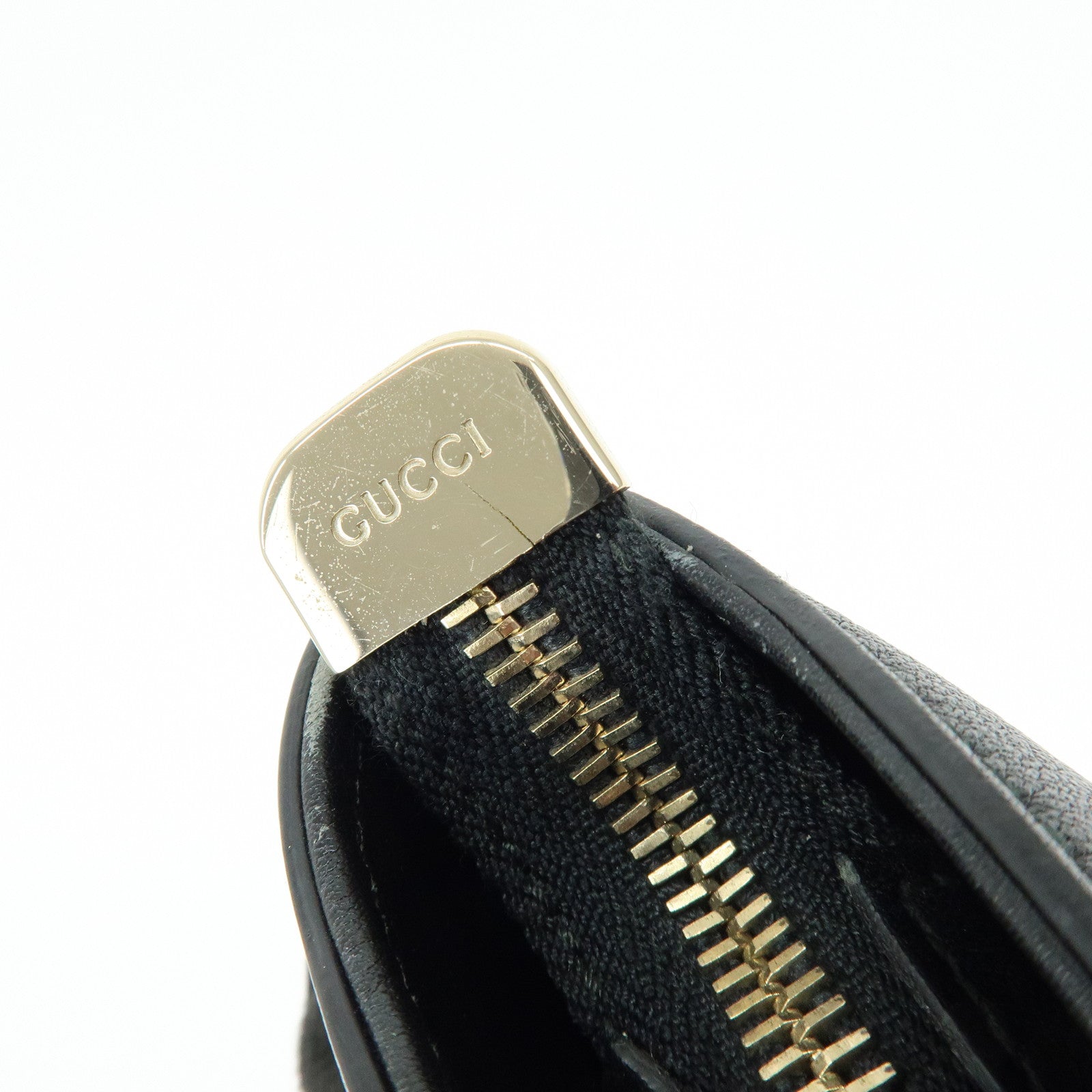 GUCCI Bamboo Leather 2Way Bag Tote Bag Shoulder Bag Black 365345