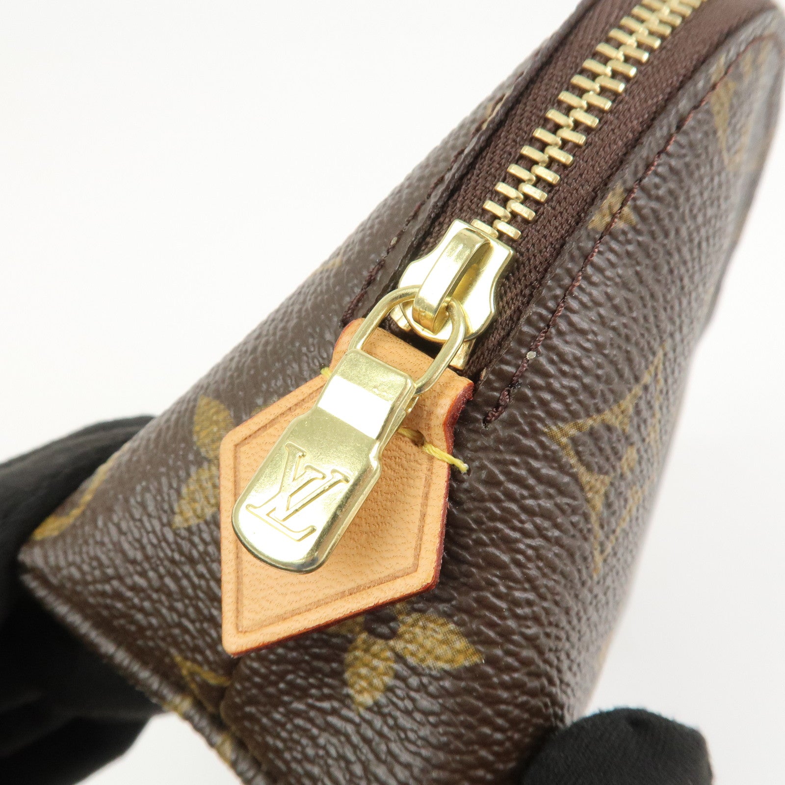 Louis Vuitton Monogram Pochette Cosmetic Pouch Brown M47515