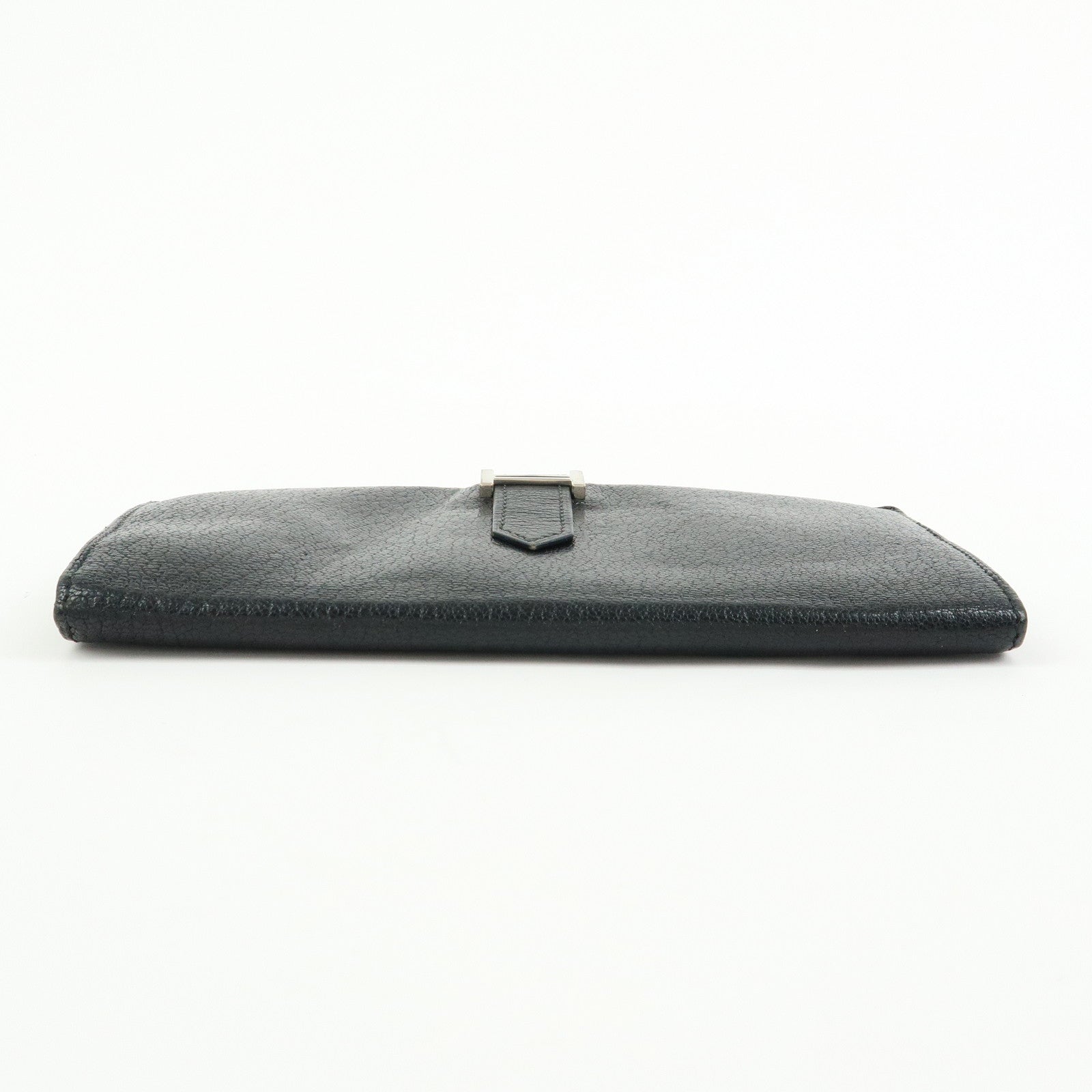 HERMES Bテゥarn Classic Chevre Long Wallet □I Stamped Black