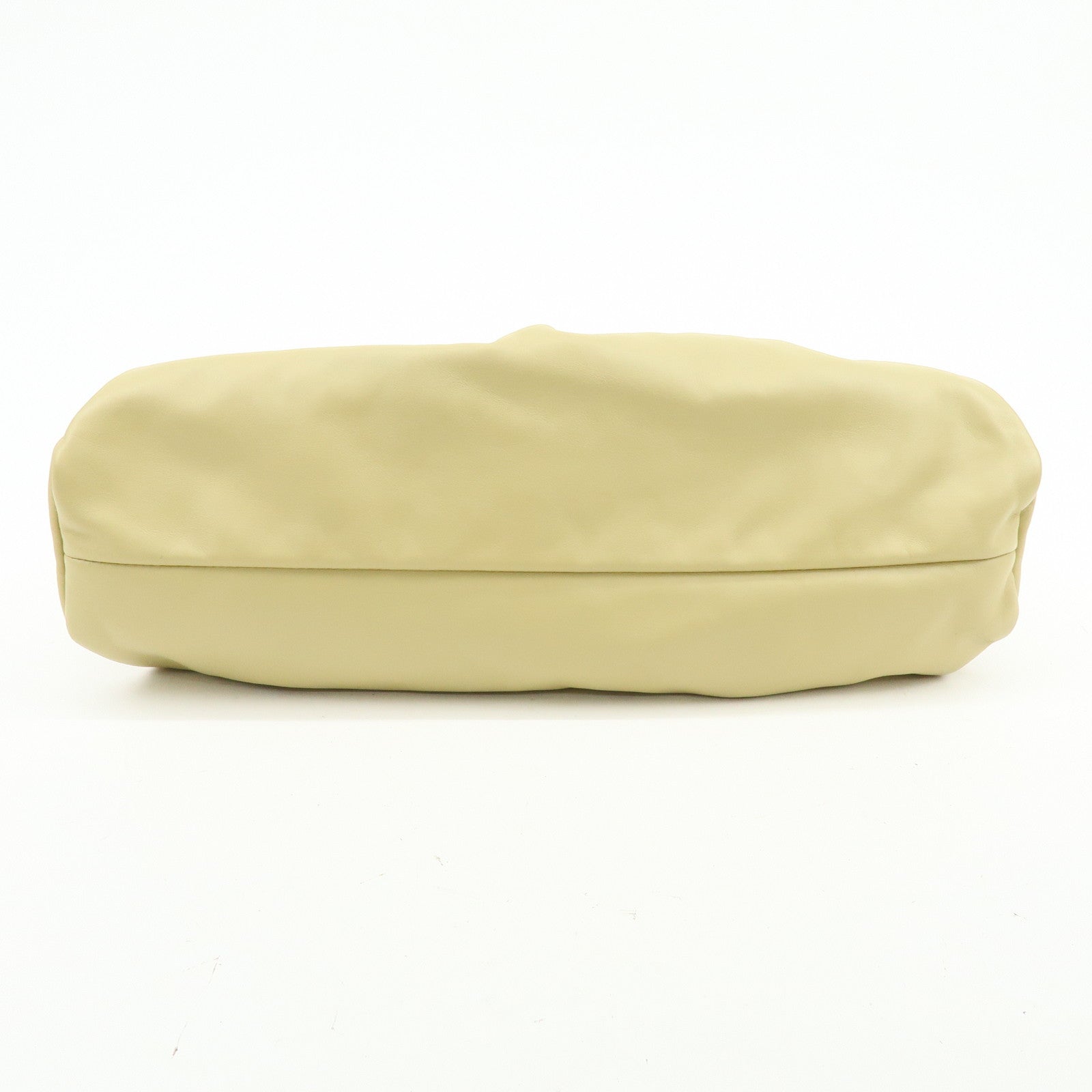 BOTTEGA VENETA The Shoulder Pouch Leather Shoulder Bag Yellow Beige