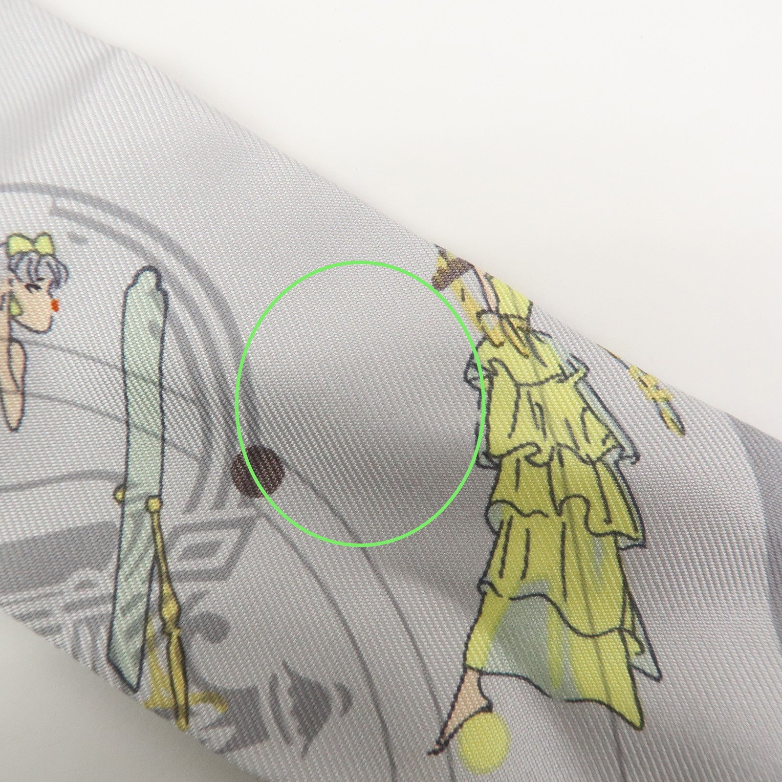 HERMES Twilly Silk 100% Ex-Libris Les Parisiennes Scarf Gray