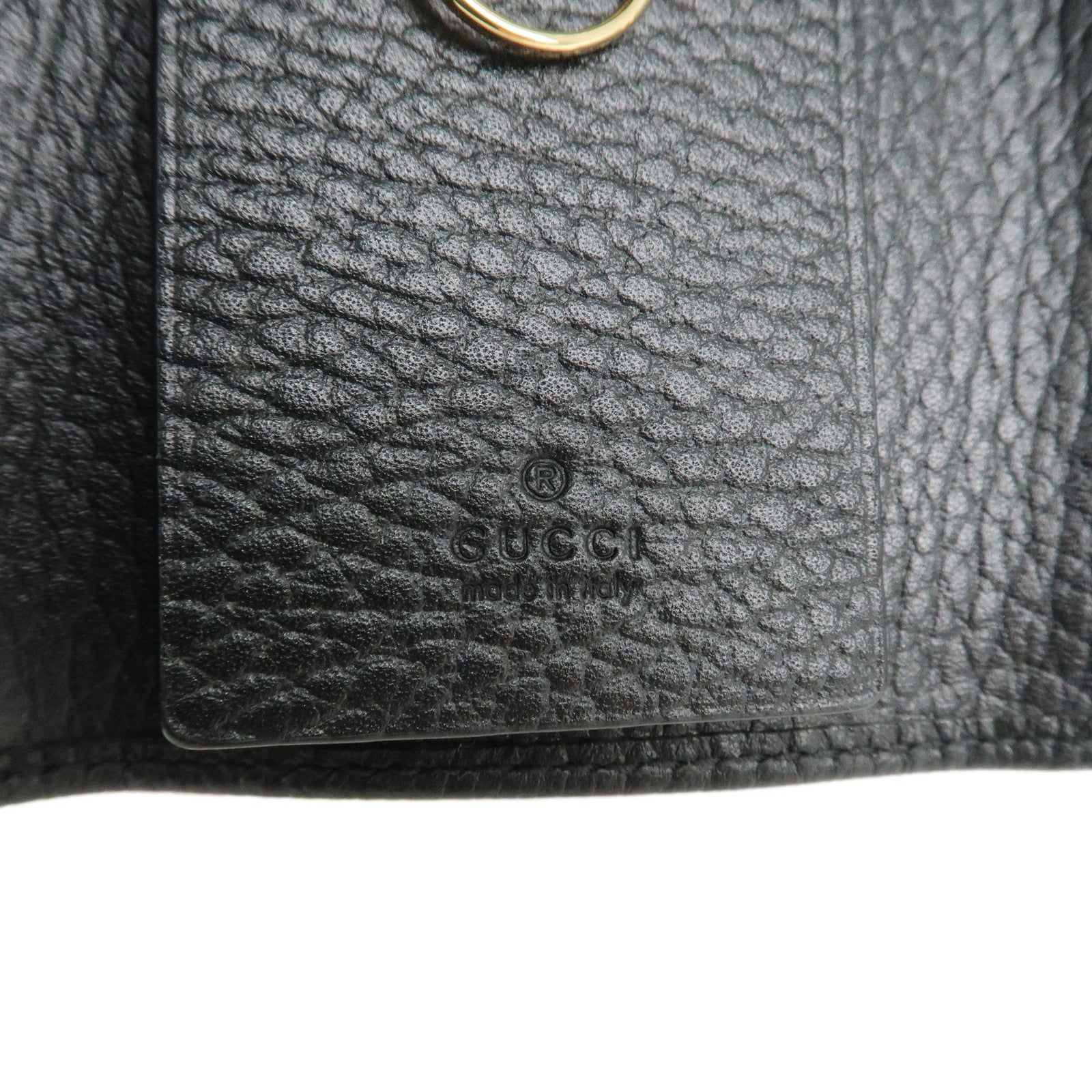 GUCCI GG Marmont Leather Key Case Key Holder Black 456118