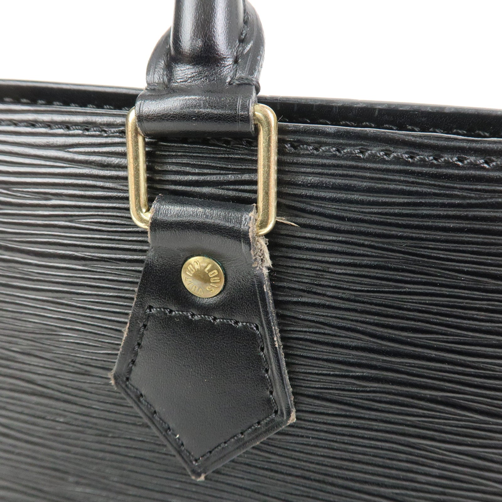 Louis Vuitton Epi Leather Sac Triangle Hand Bag Noir Black M52092