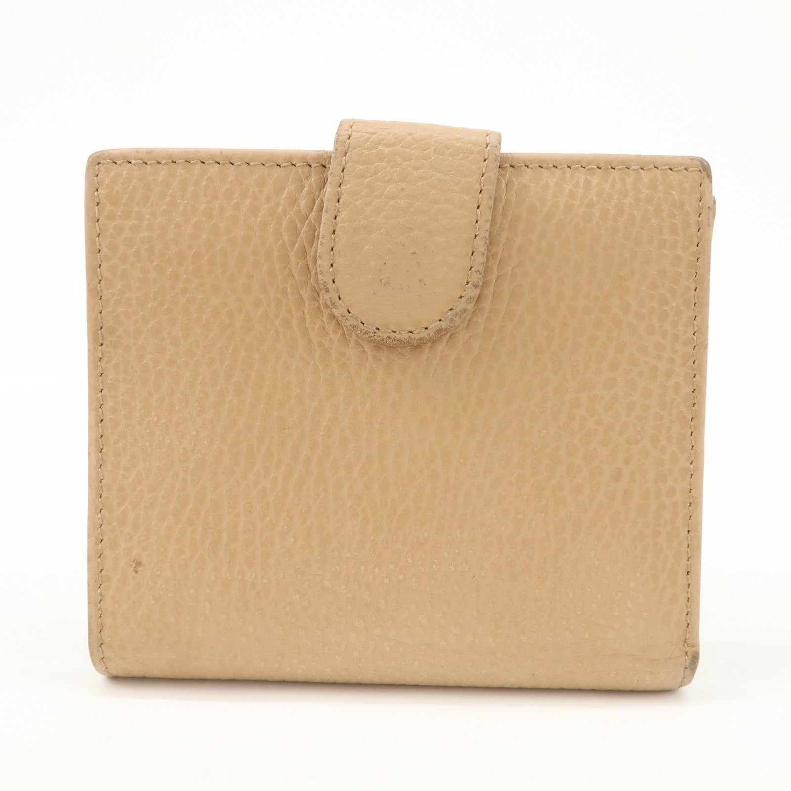 GUCCI Interlocking G Leather Bi-Hold Compact Wallet Brown 615525