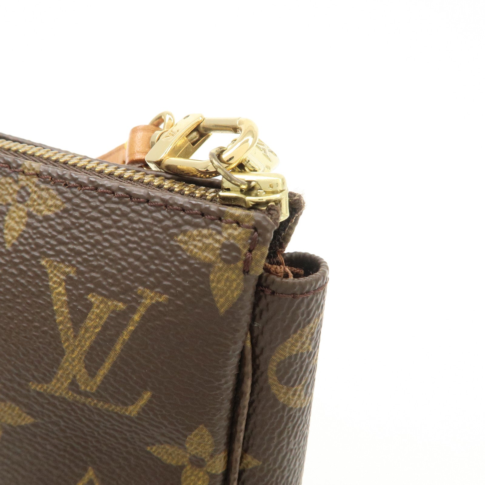 Louis Vuitton Monogram Pochette Accessoires Hand Bag Brown M51980