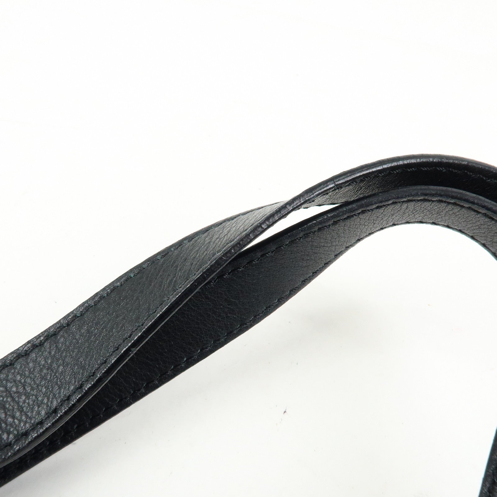 CELINE C Macadam Suede Leather Hand Bag Tote Bag Shoulder Bag Black