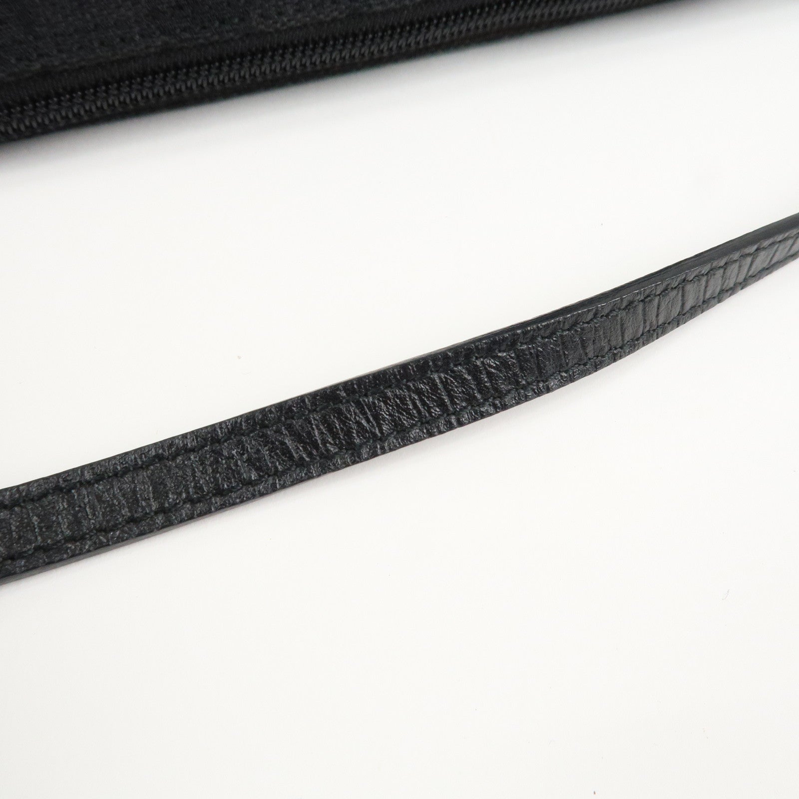 GUCCI Boat Bag GG Canvas Leather Hand Bag Black 07198