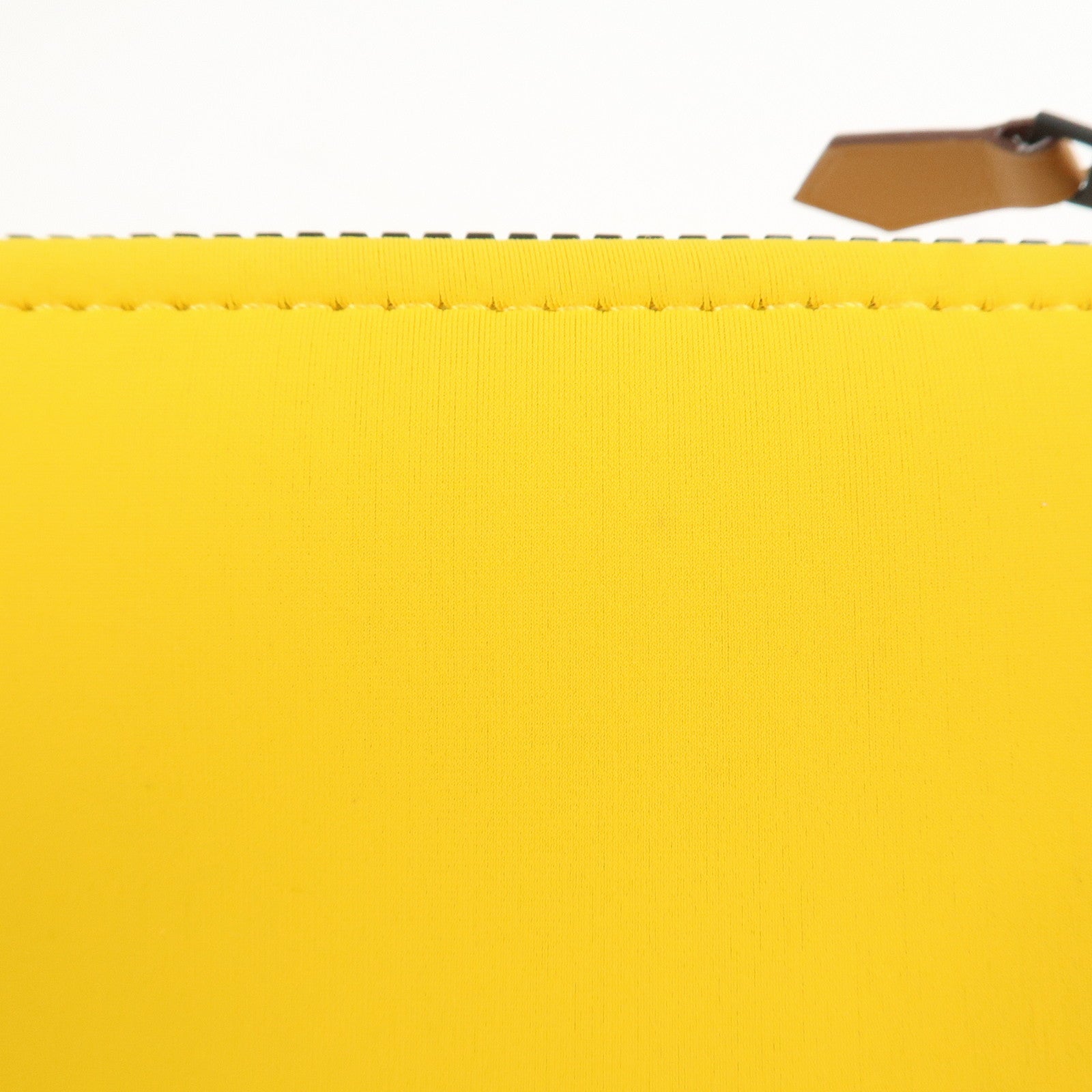 HERMES Neoprene Leather Neobain PM Pouch Cosmetic Pouch Yellow