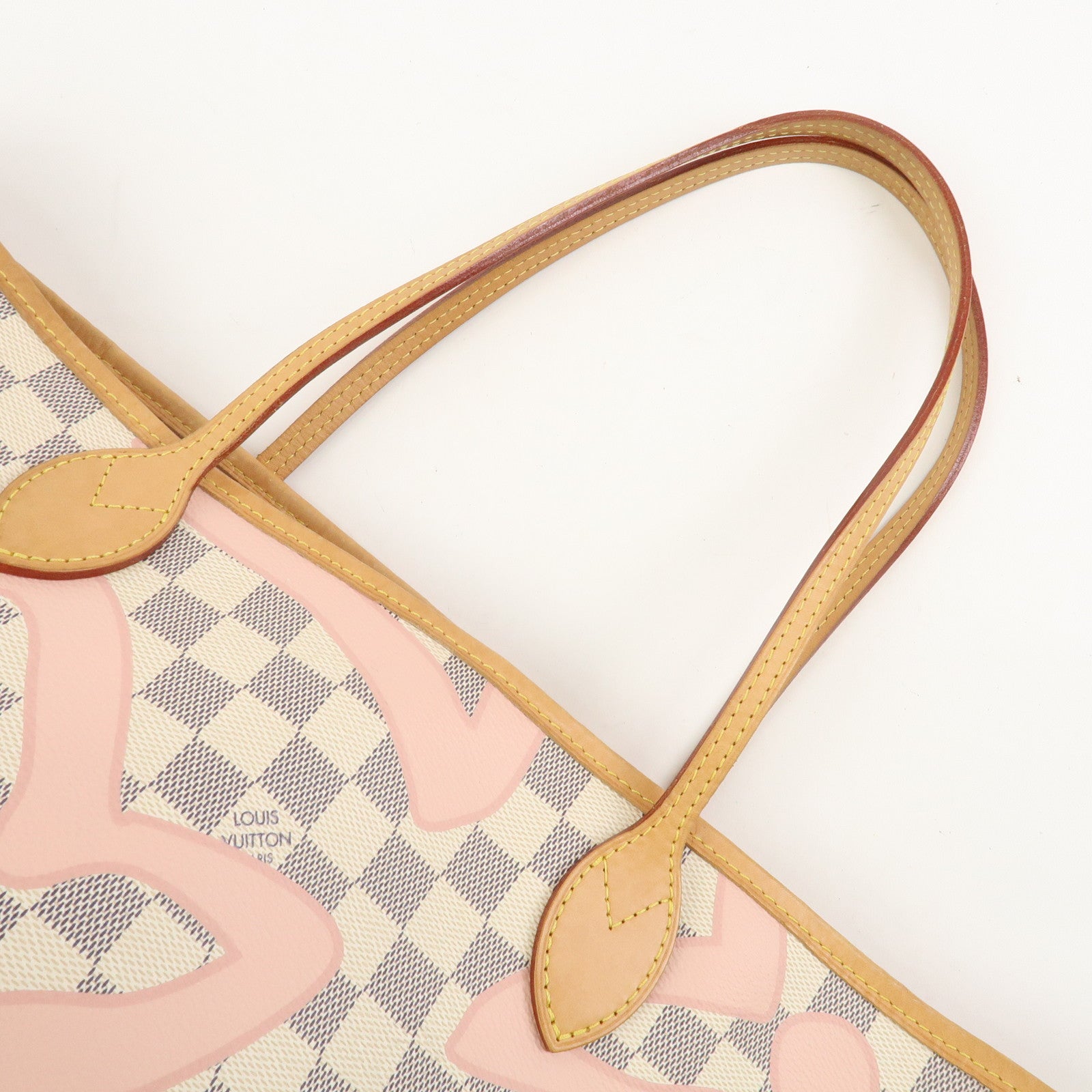 Louis Vuitton Damier Azur Tahiti Neverfull MM Bag & Pouch N41050