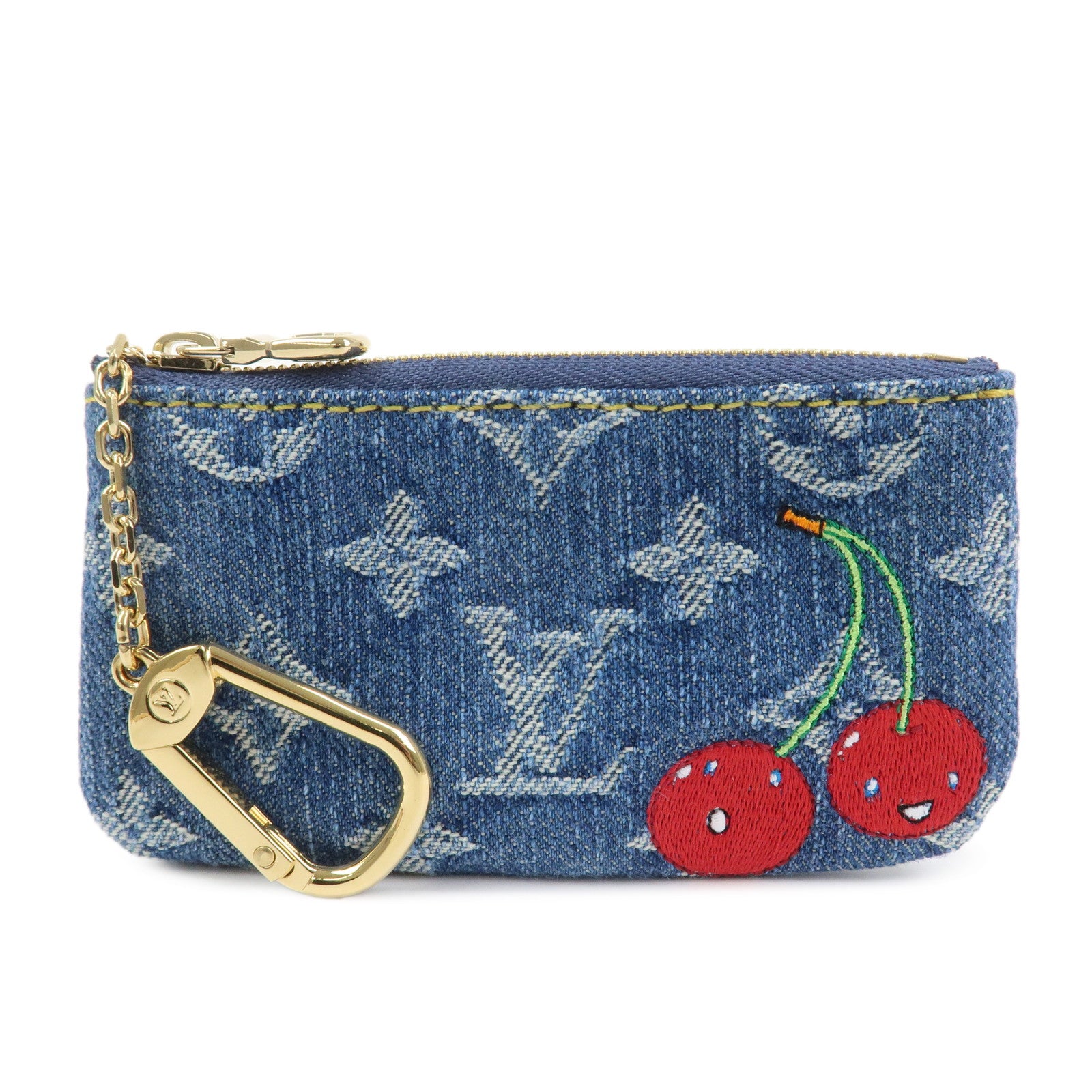 Louis Vuitton Monogram Denim LV×TM Pochette Cles Coin Case M14938