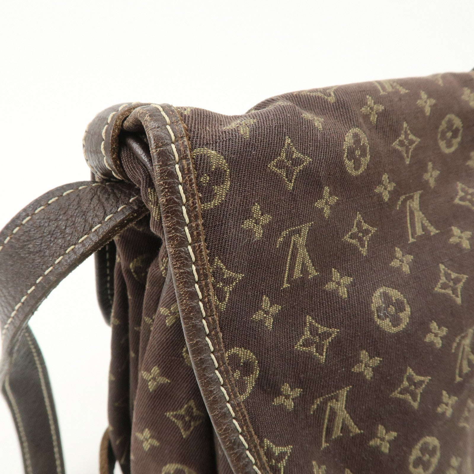Louis Vuitton Monogram Mini Lin Saumur 30 Shoulder Bag Brown M95227