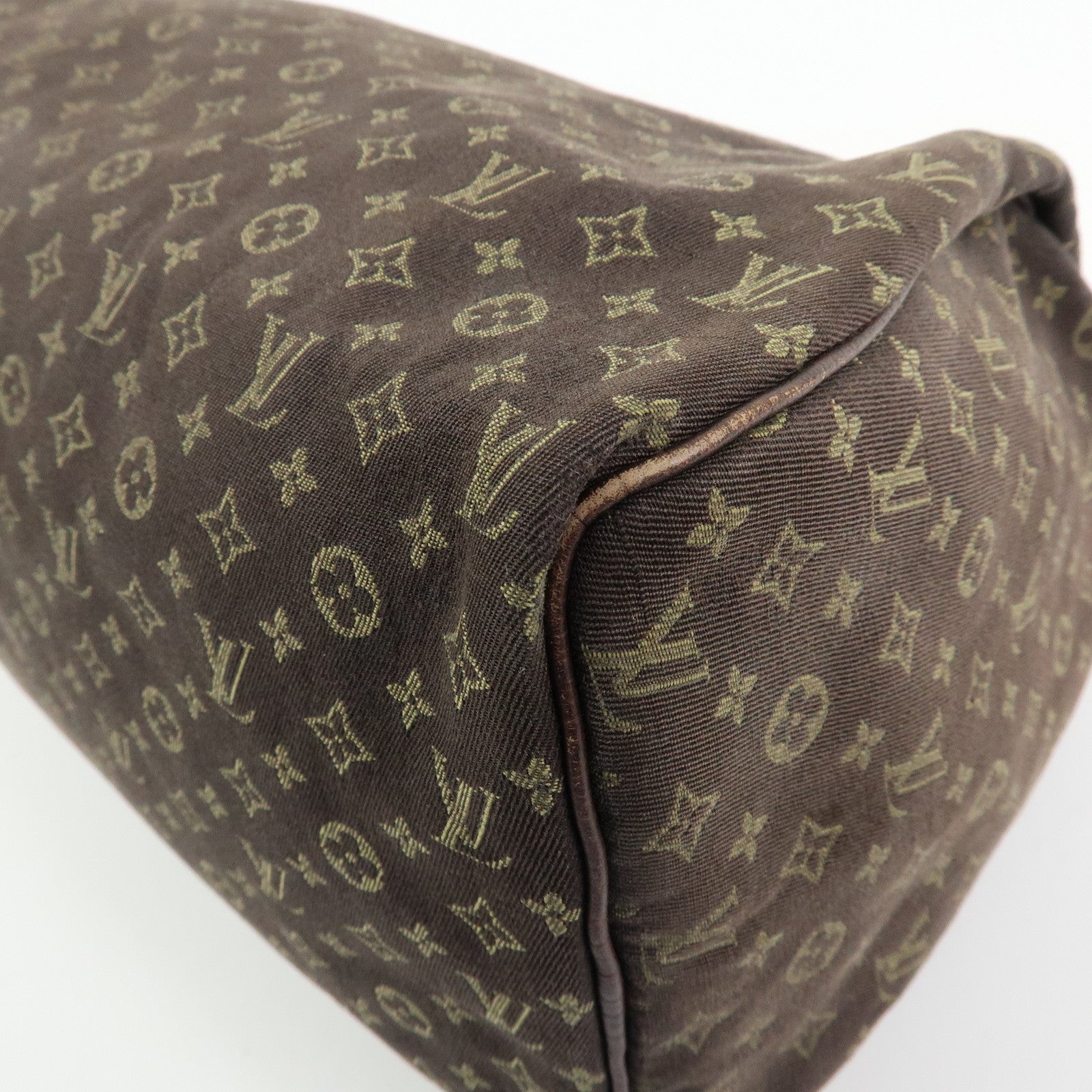 Louis Vuitton Monogram Mini Lin Speedy 30 Boston Bag Ebene M95224