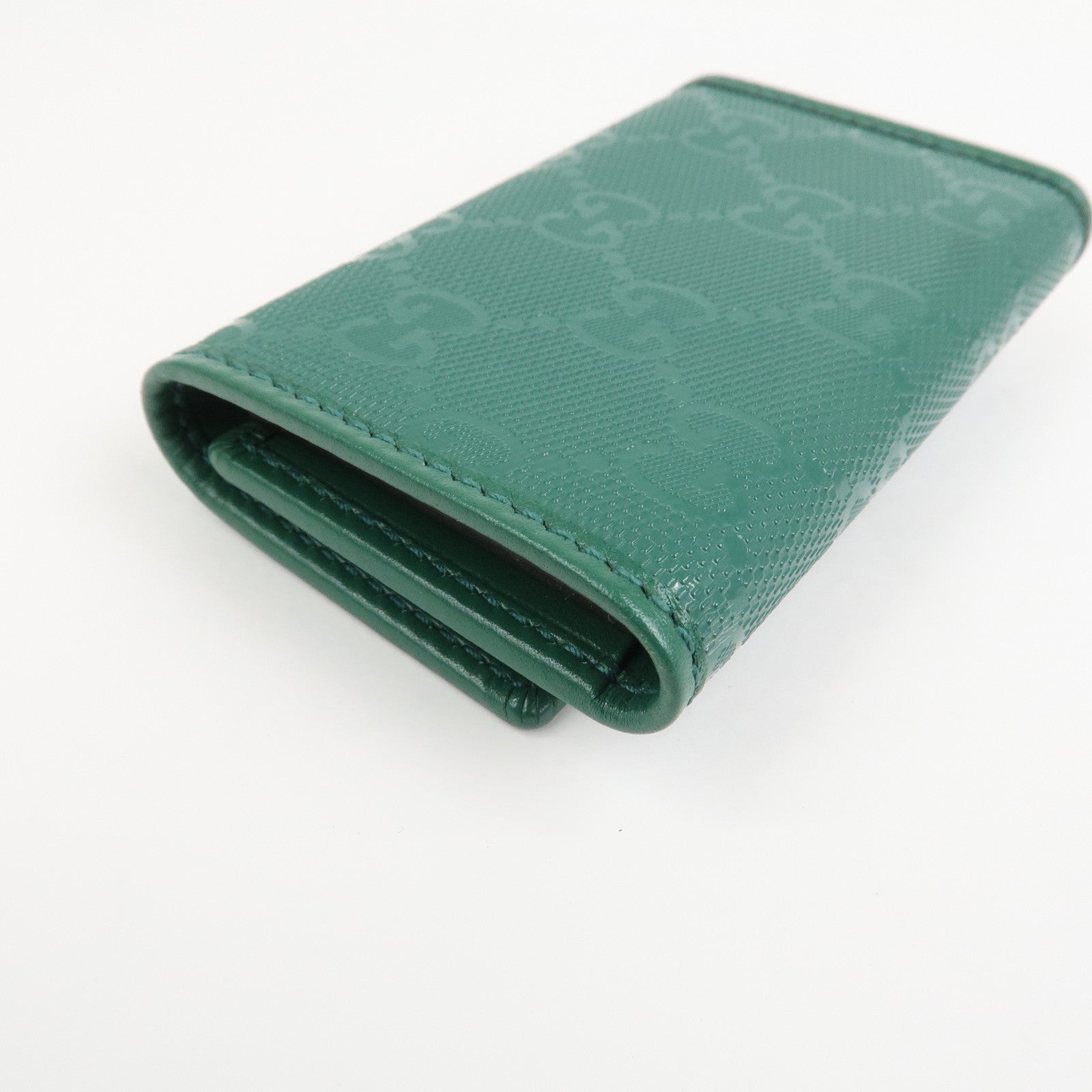 GUCCI GG Implement PVC Leather 6 Rings Key Case Green 138093