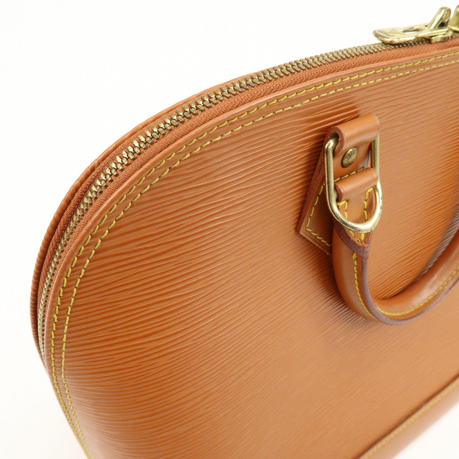 Louis Vuitton Epi Leather Alma PM Hand Bag Zipang Gold M52148