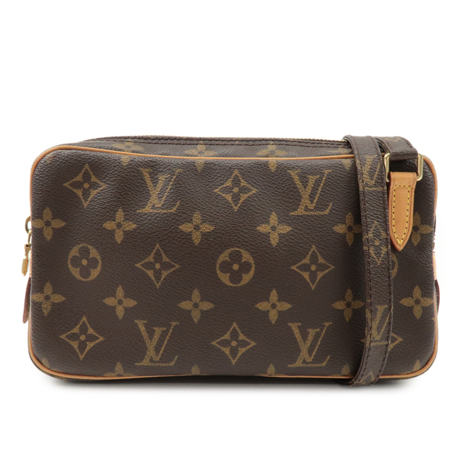 Louis Vuitton Monogram Pochette Marly Bandouliere Bag Brown M51828 Used
