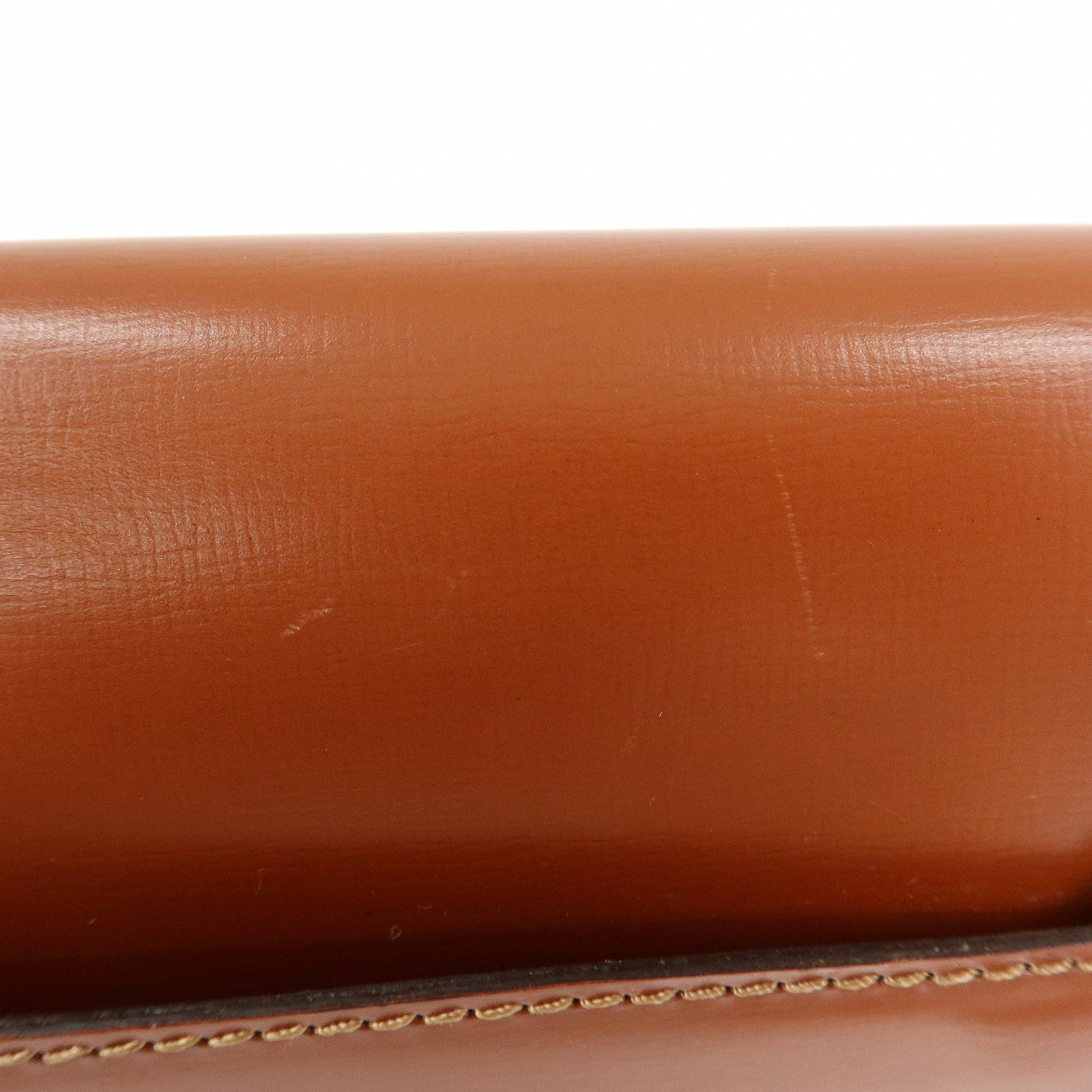 LOEWE Anagram Logo Leather Clutch Bag Wristlet Bag Brown