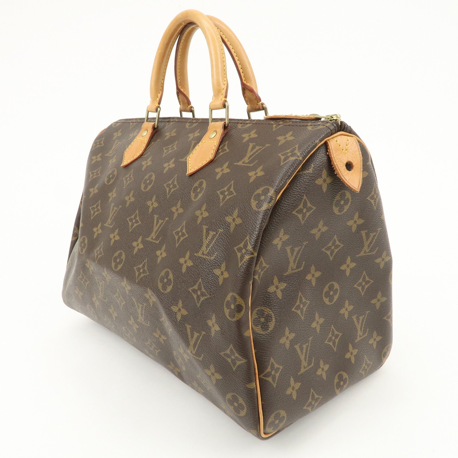 Louis Vuitton Monogram Speedy 35 Boston Bag Brown M41524