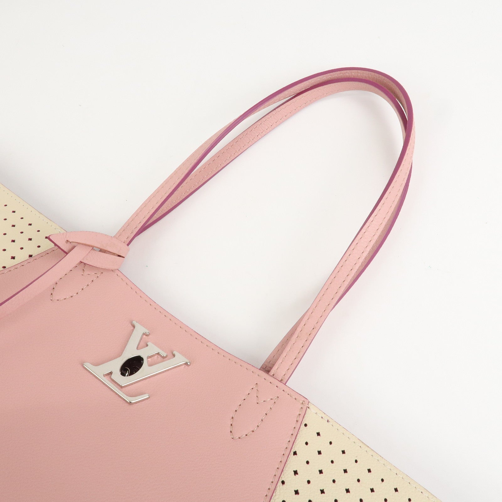 Louis Vuitton Leather Rock Me Cover Tote Bag Rose M54578