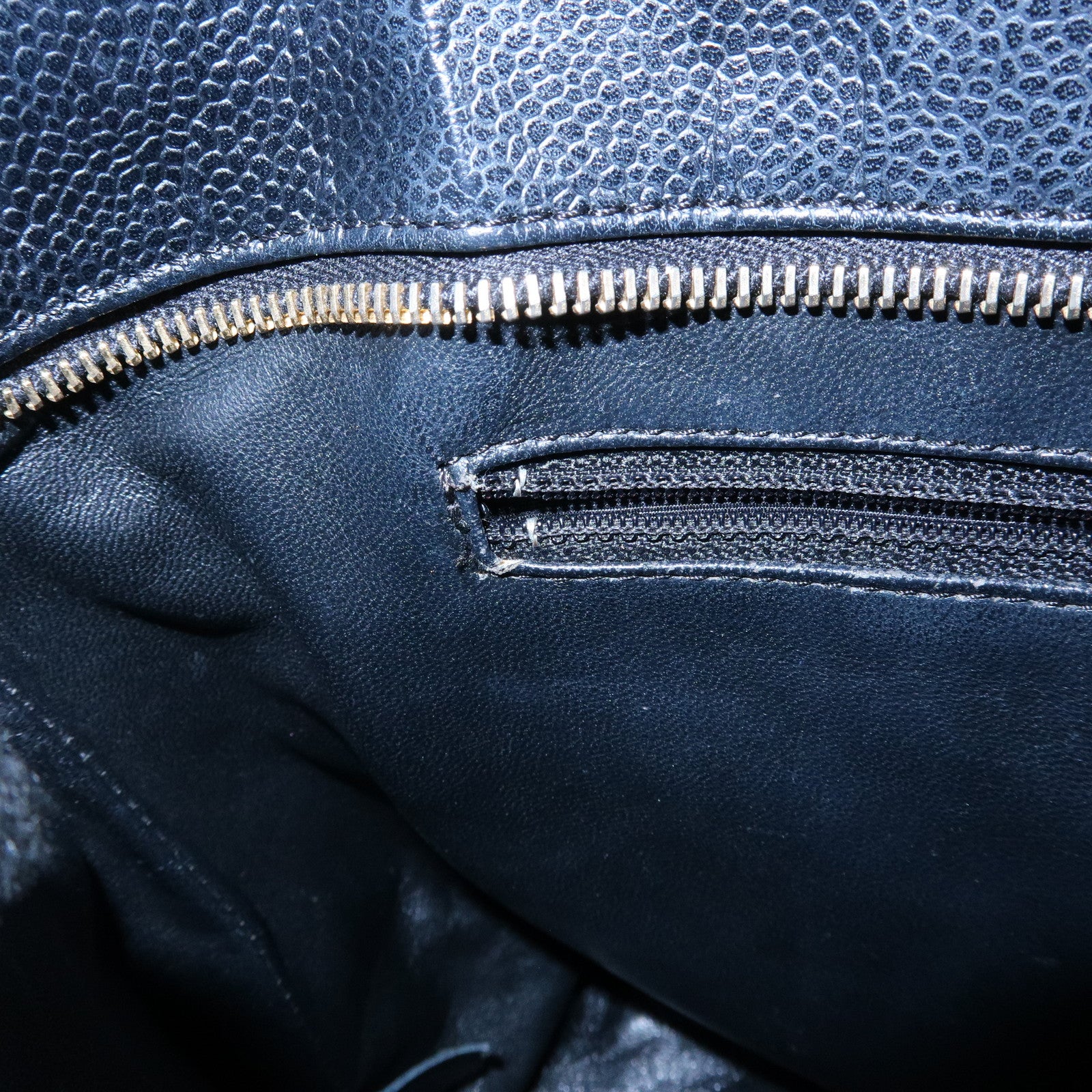 CHANEL Matelasse COCO Mark Medallion Caviar Skin Tote Bag A01804